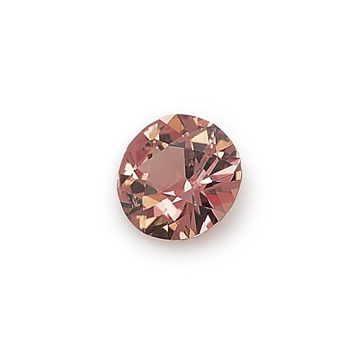 Brilliant Cut AIGS Certified 0.44 Carats Brown Sapphire For Sale