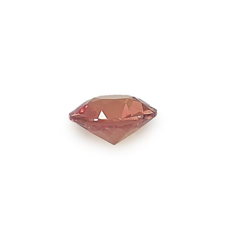 AIGS Certified 0.46 Carats Brownish Orange Sapphire In New Condition For Sale In Los Angeles, CA