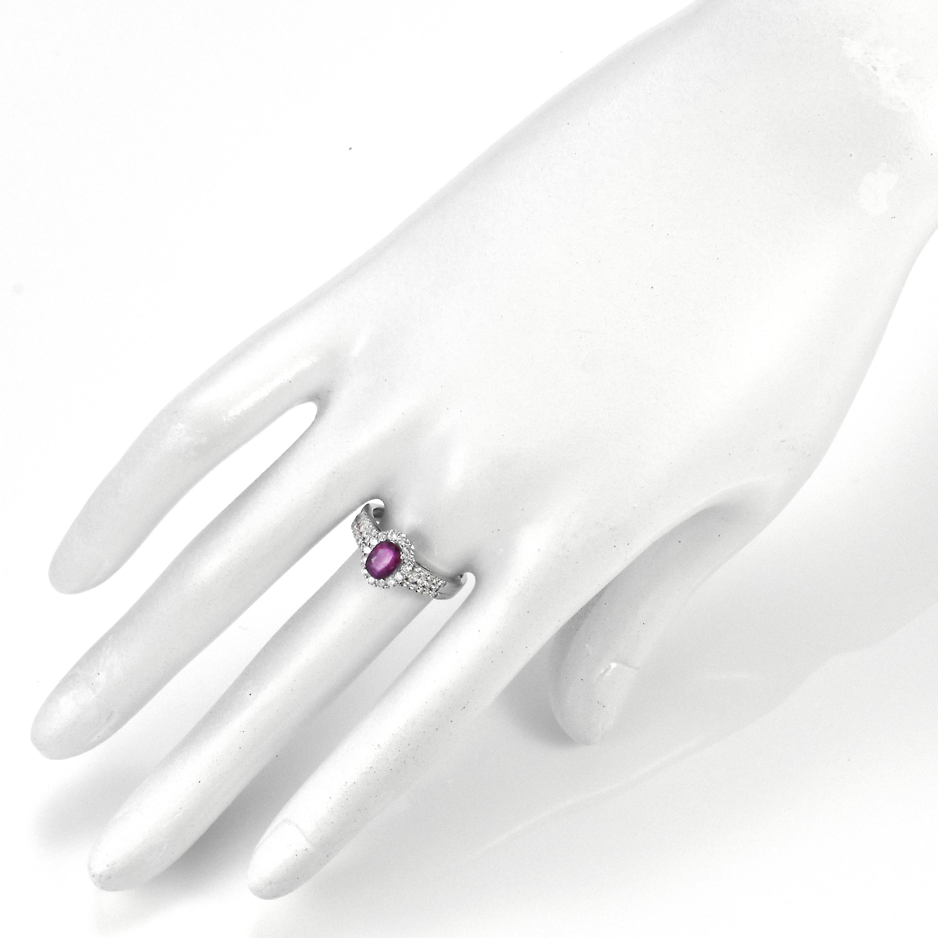 Bague en platine avec rubis certifié AIGS de 1,00 carat, naturel, non traité et non chauffé Neuf - En vente à Tokyo, JP