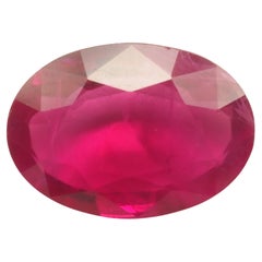 AIGS Certified 2.05ct Pinkish-Red Oval Ruby, 9.55x6.78x3.39 mm