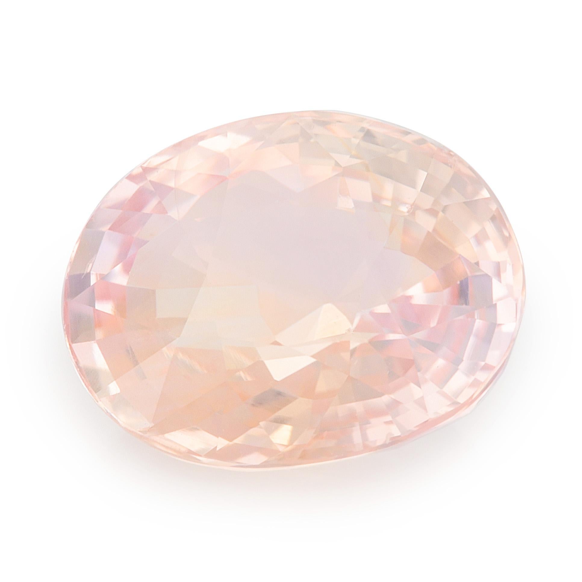 Women's or Men's AIGS Certified 3.25 Carats Unheated Padparadscha Sapphire For Sale