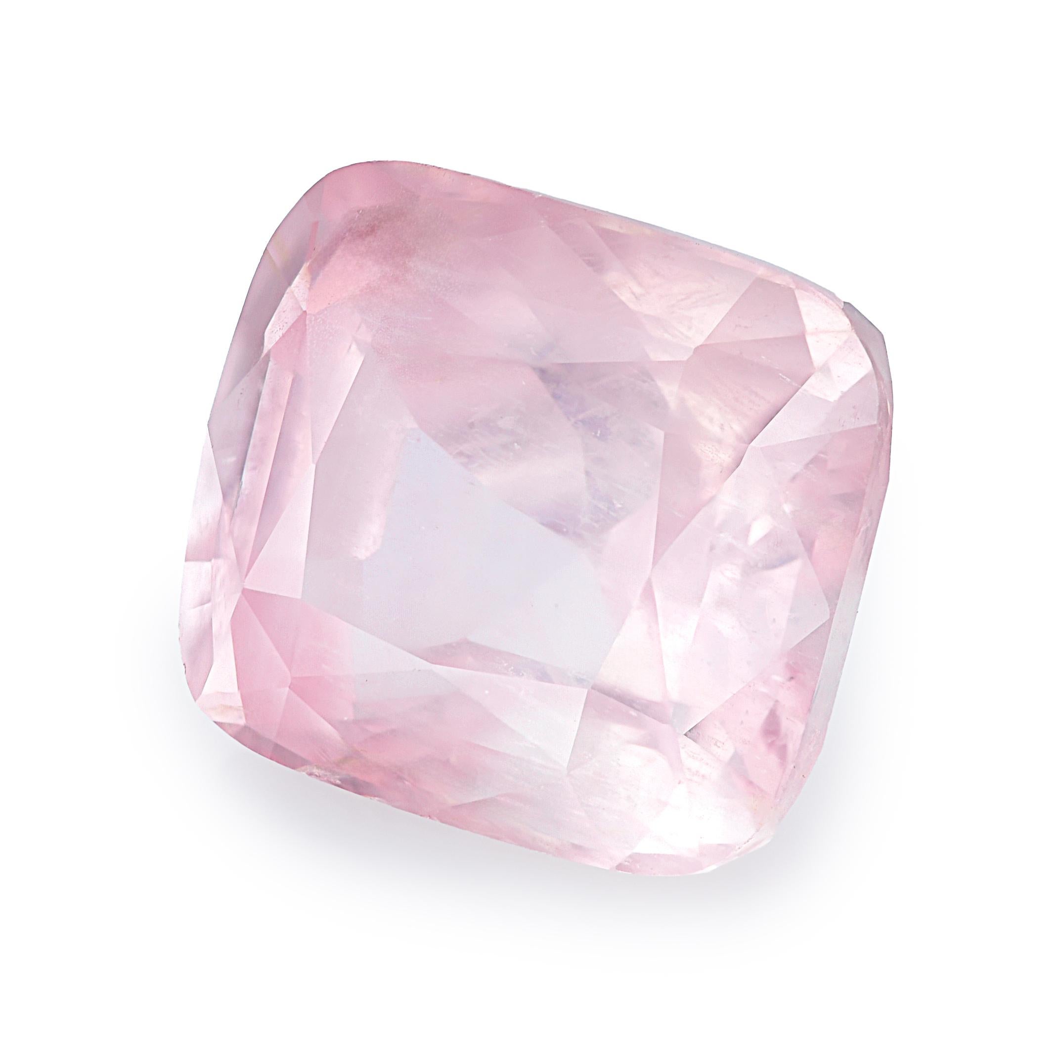 Mixed Cut AIGS Certified 3.78 Carats Unheated Padparadscha Sapphire For Sale