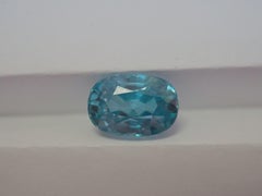 AIGS Certified 4.80ct Oval Blue Zircon, 10.27x7.09x5.89 mm