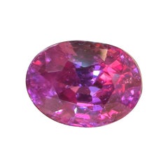AIGS Certified 5.06 Carat Mozambique No Heat Vivid Purplish Red Oval Cut Ruby
