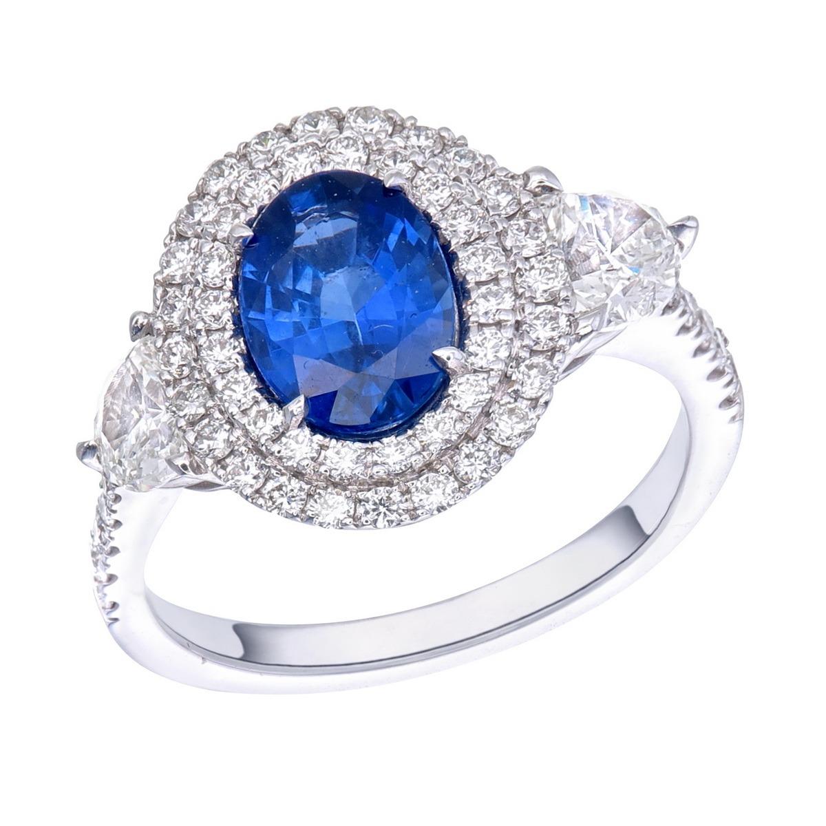 AIGS Certified Ceylon Ruby Diamond Ring For Sale 3