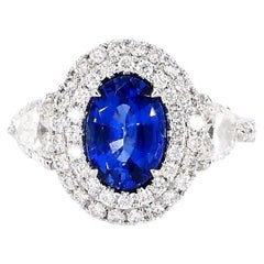 AIGS zertifizierter Ceylon-Rubin-Diamantring