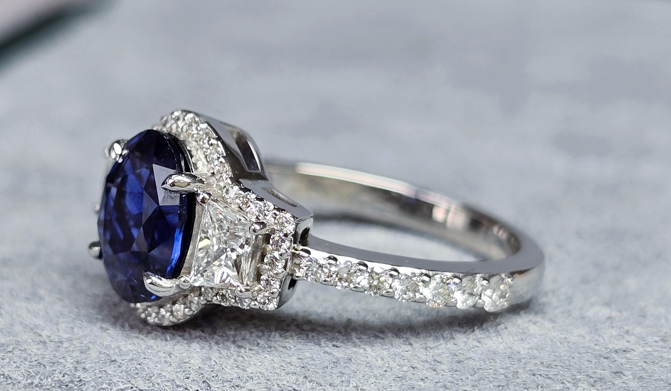AIGS & GFCO	Certified Sapphire Ring For Sale 5