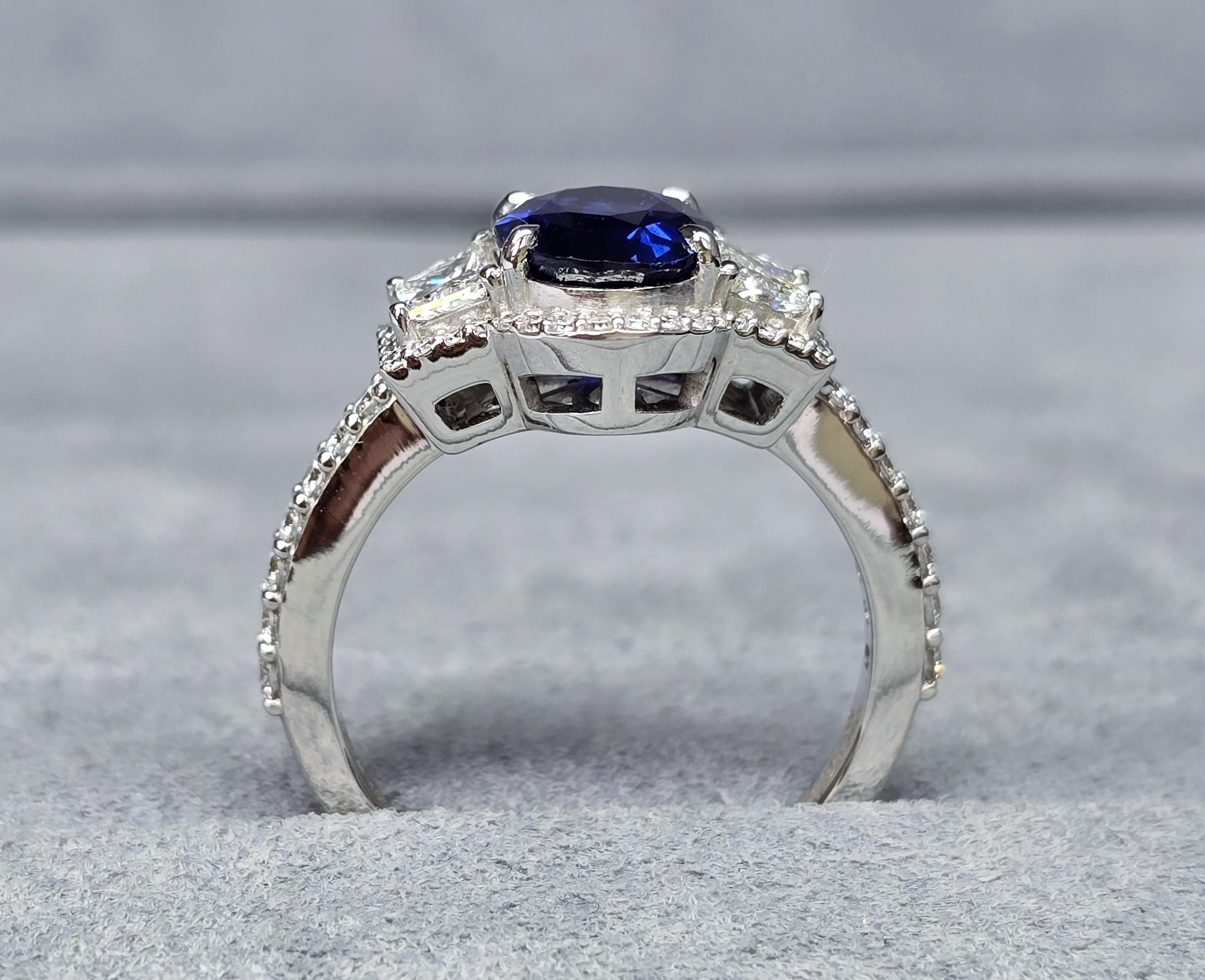 Women's or Men's AIGS & GFCO	Certified Sapphire Ring For Sale