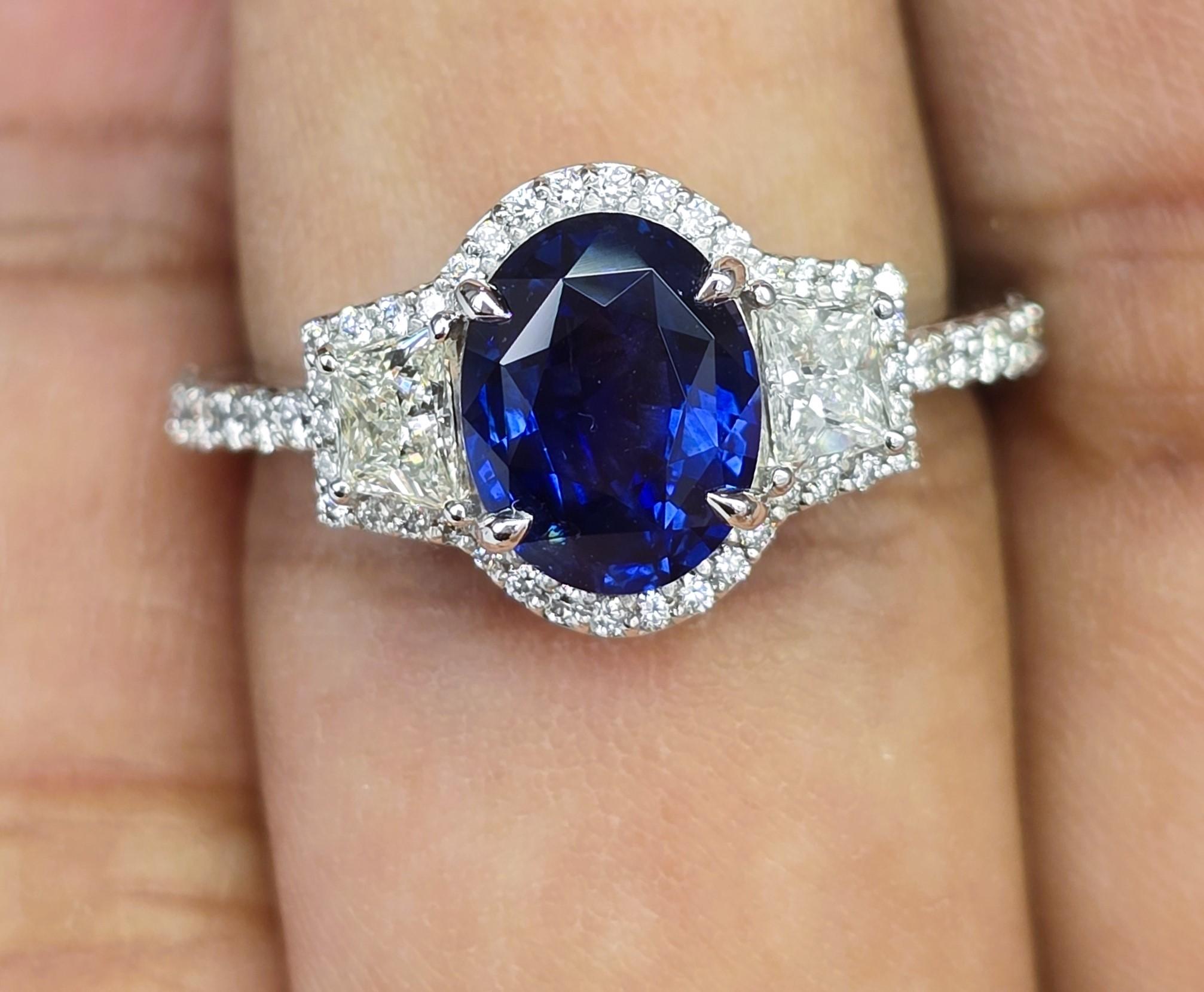 AIGS & GFCO	Certified Sapphire Ring For Sale 1