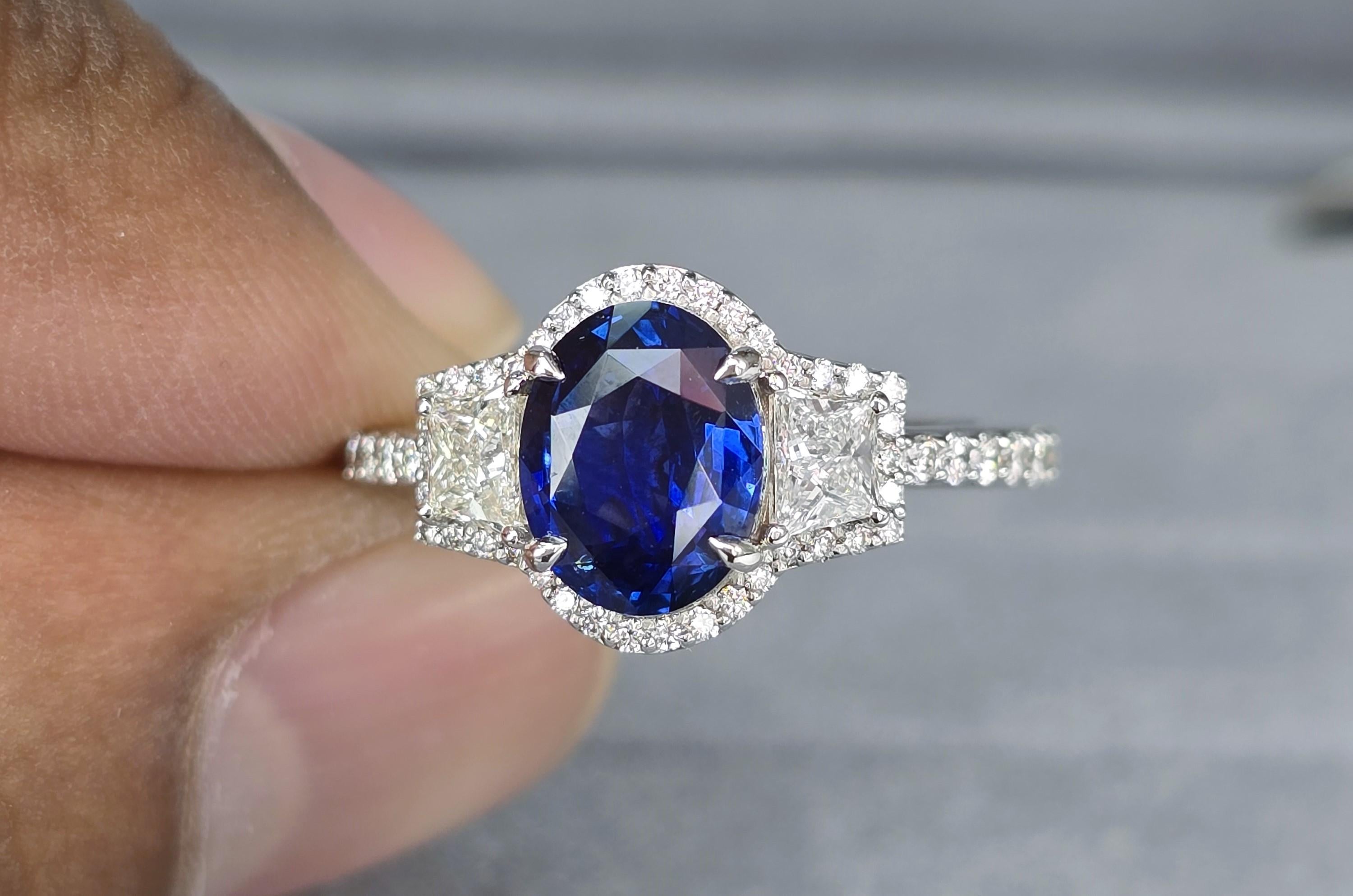 AIGS & GFCO	Certified Sapphire Ring For Sale 2