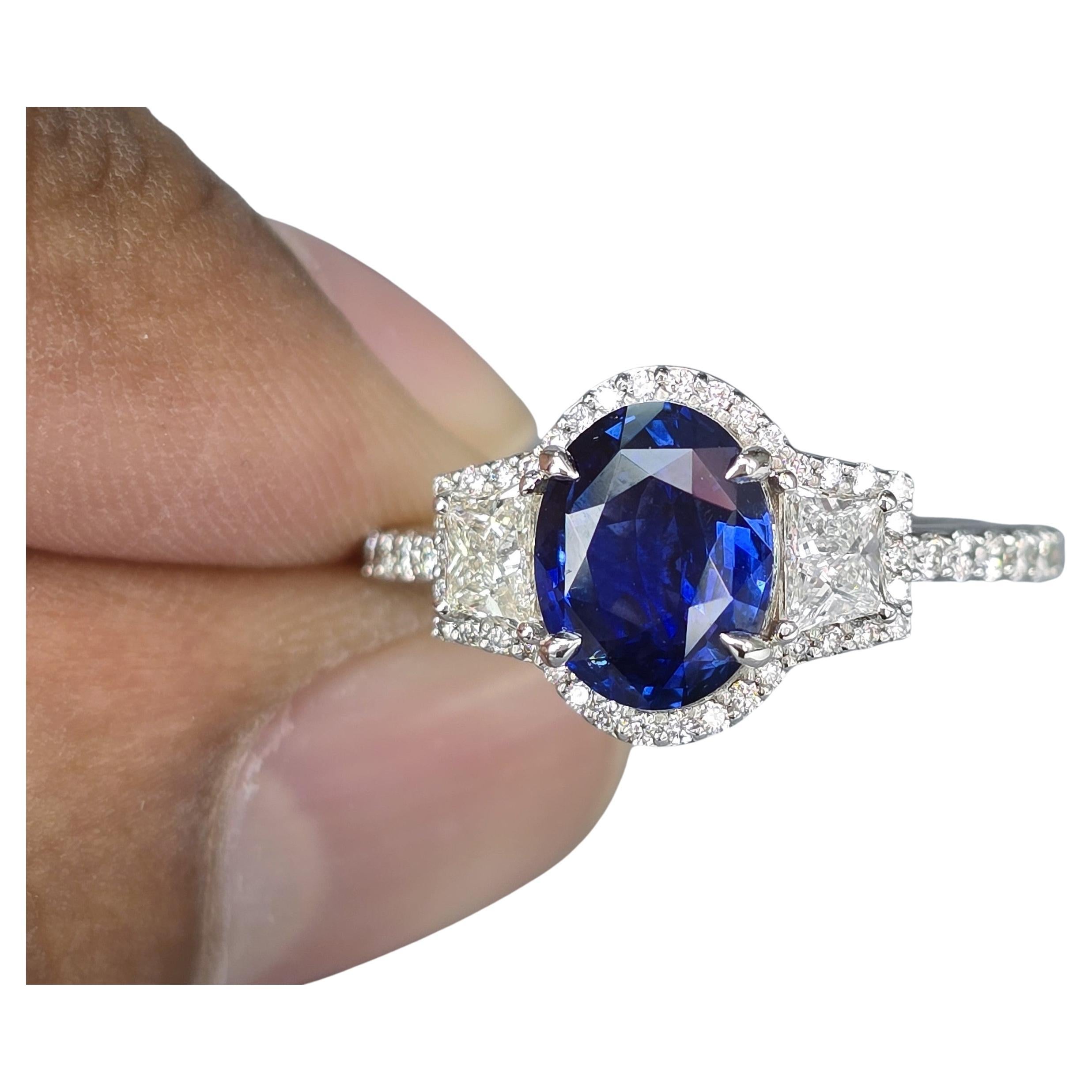 AIGS & GFCO	Certified Sapphire Ring For Sale