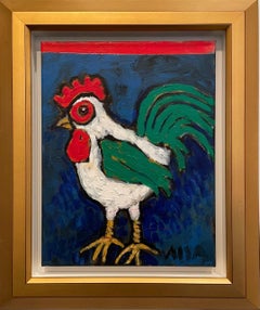 „Chick“ Originales Acrylgemälde von Aija Meisters