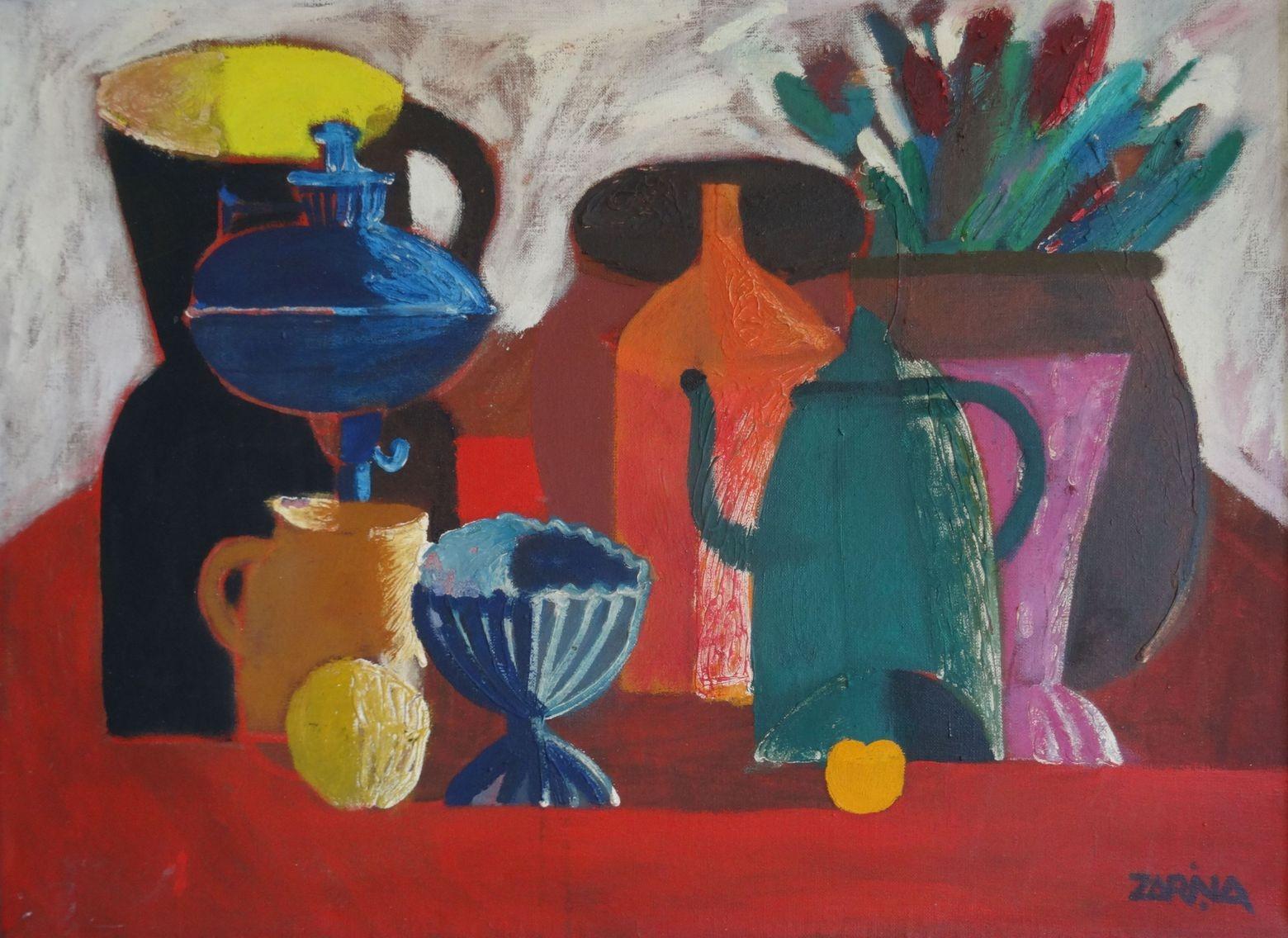 Colorful Still life. 1981. Canvas, oil, tempera, 65x88 cm
