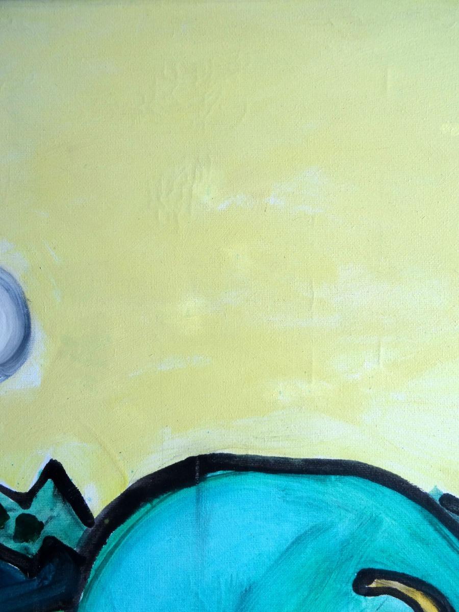Hillfort. 2011. Öl und Acryl auf Leinwand, 100x70 cm (Symbolismus), Painting, von Aija Zarina