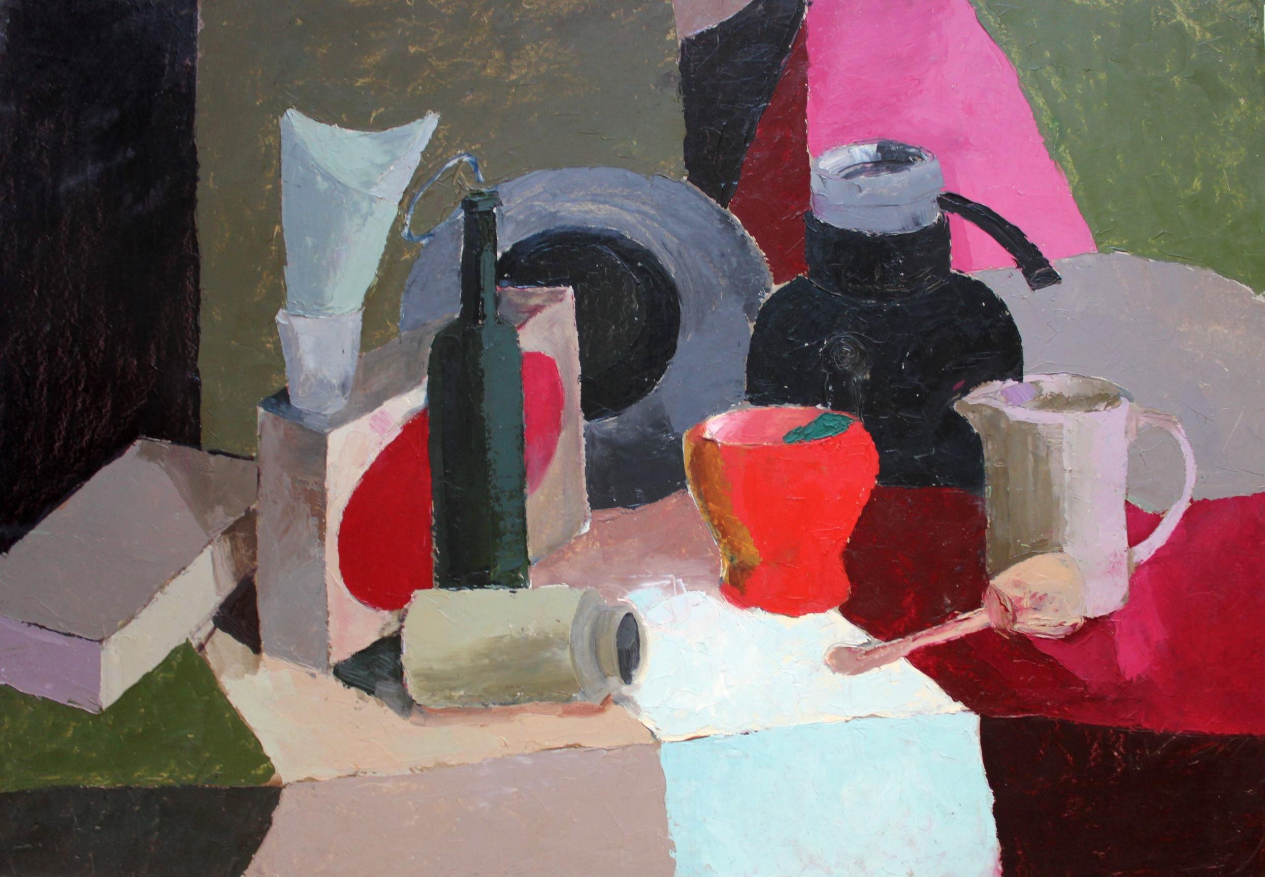 Still life  Oil/cardboard, 69x99 cm.