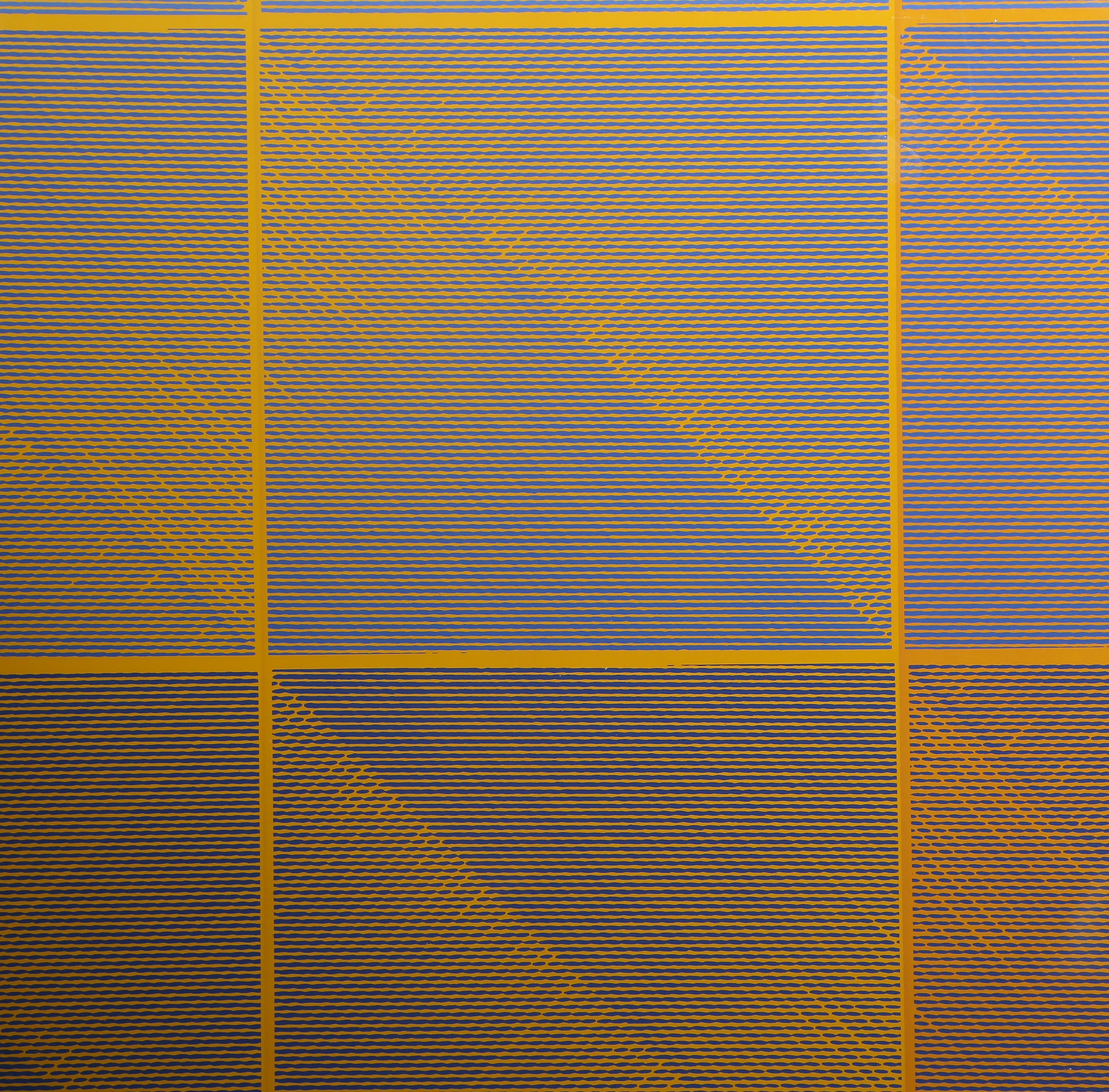Continuation 20, Op Art Abstract Geometric Screenprint by Aijiro Wakita - Print by Aijiro Wakita 