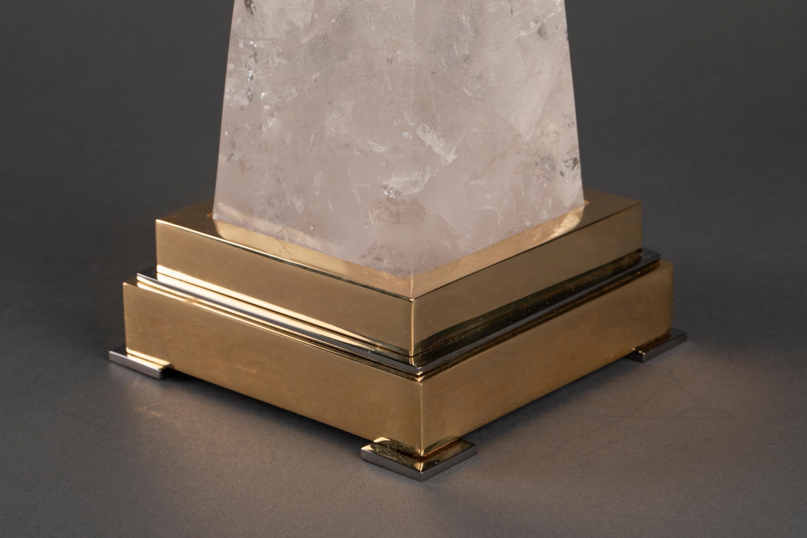 Modern Rock Crystal Mirror by Alexandre Vossion For Sale