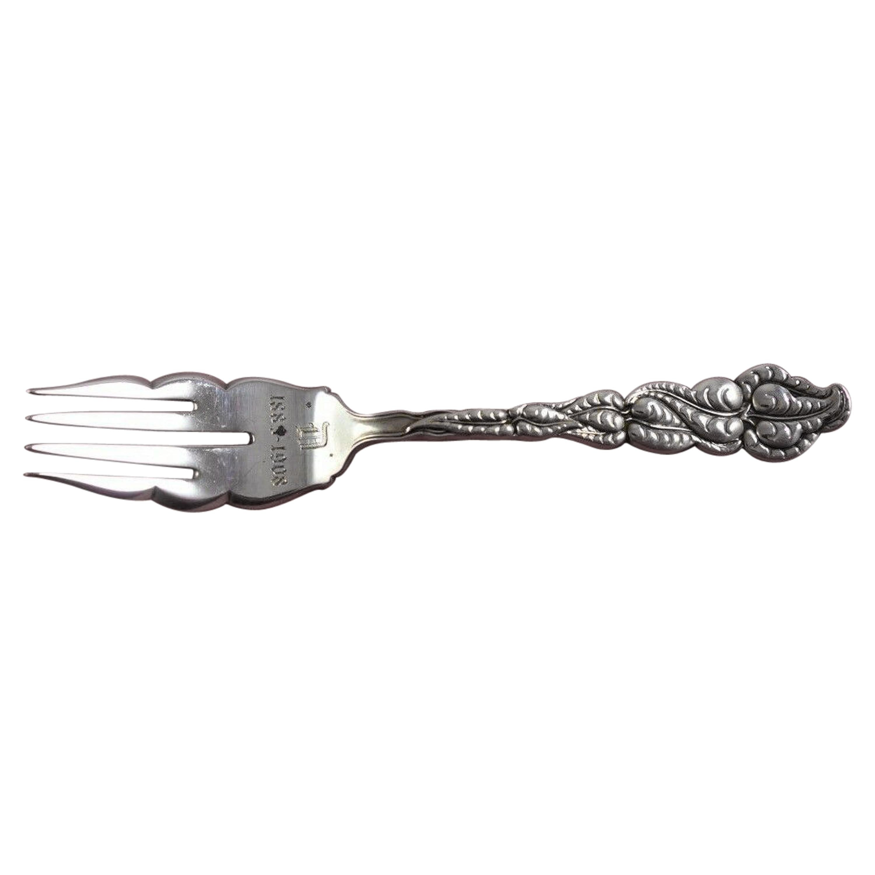 Sterling Silver Lettuce Fork by Whiting in Louis XV Pattern - Ruby