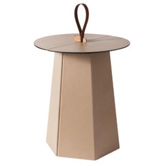 Aile Tall Beige Side Table