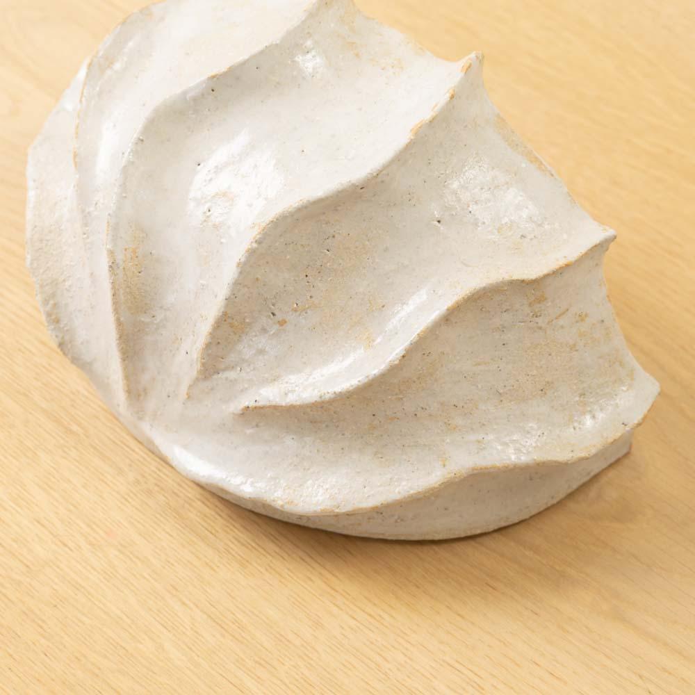 Ceramic Ailes Sculptural Sconce, Glazed For Sale