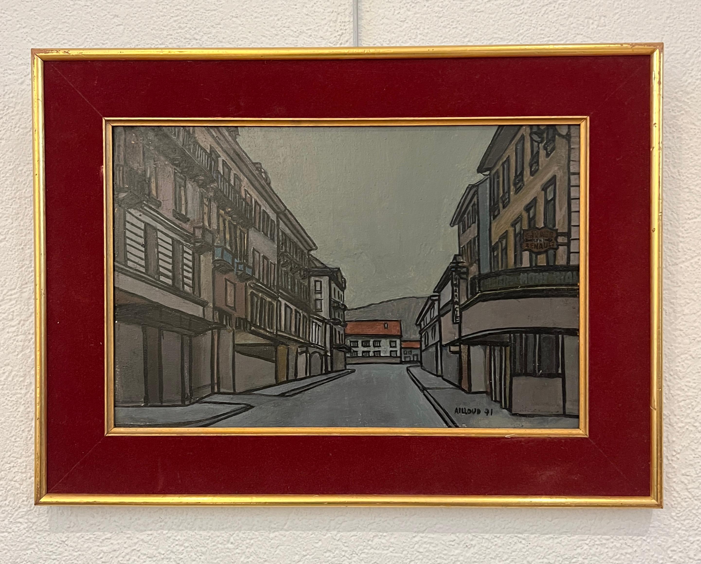 Calle desierta - Painting de Ailloud