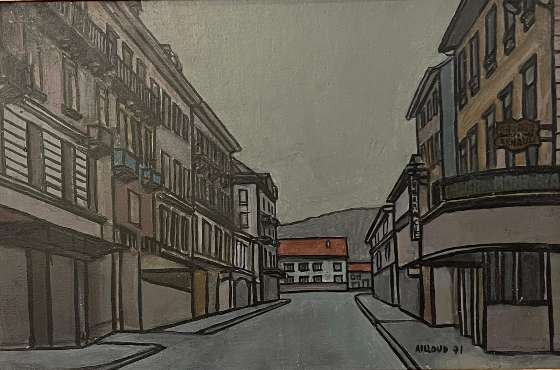 Figurative Painting de Ailloud - Calle desierta