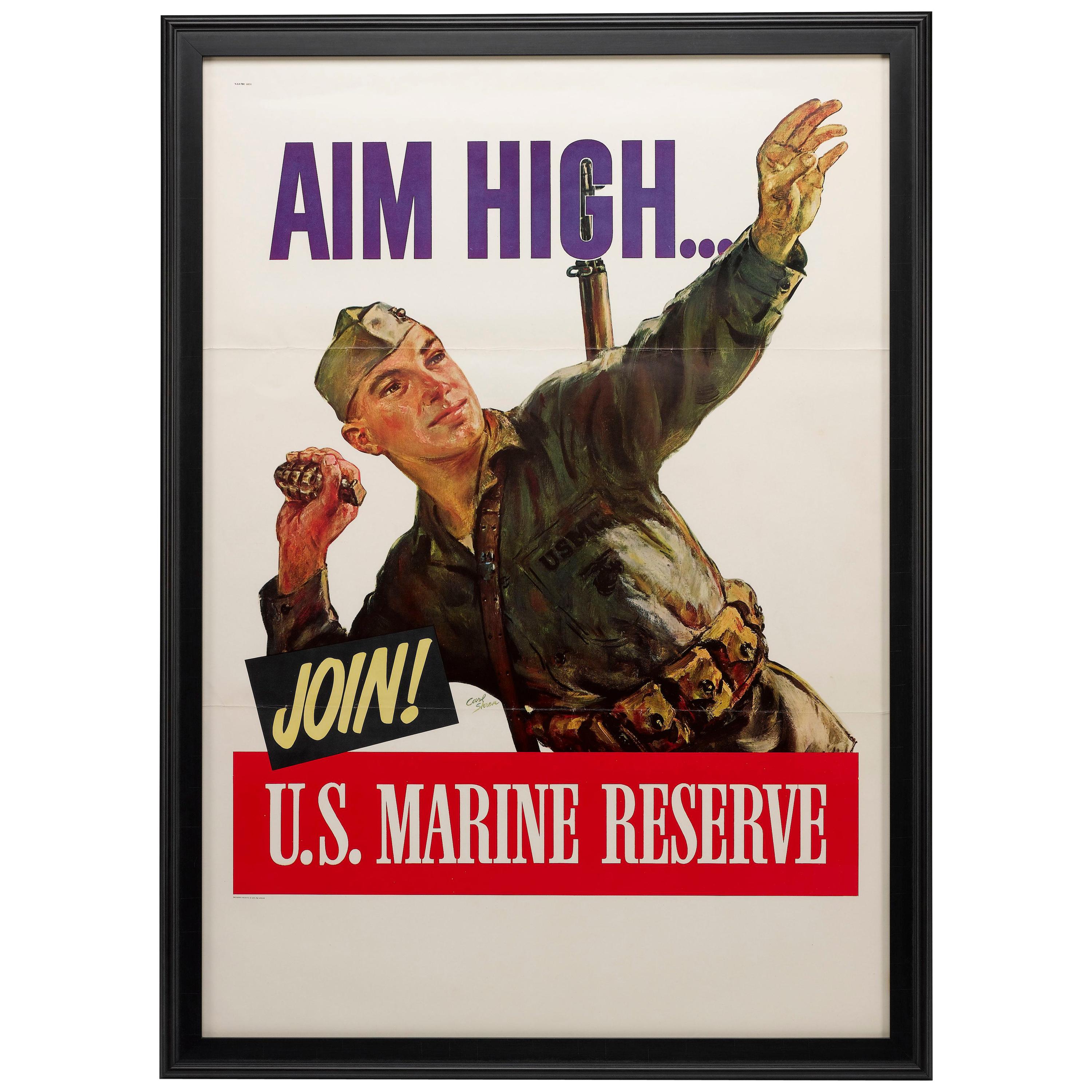 U.S. Marine Reserve WWII Poster, by Carl Shreve