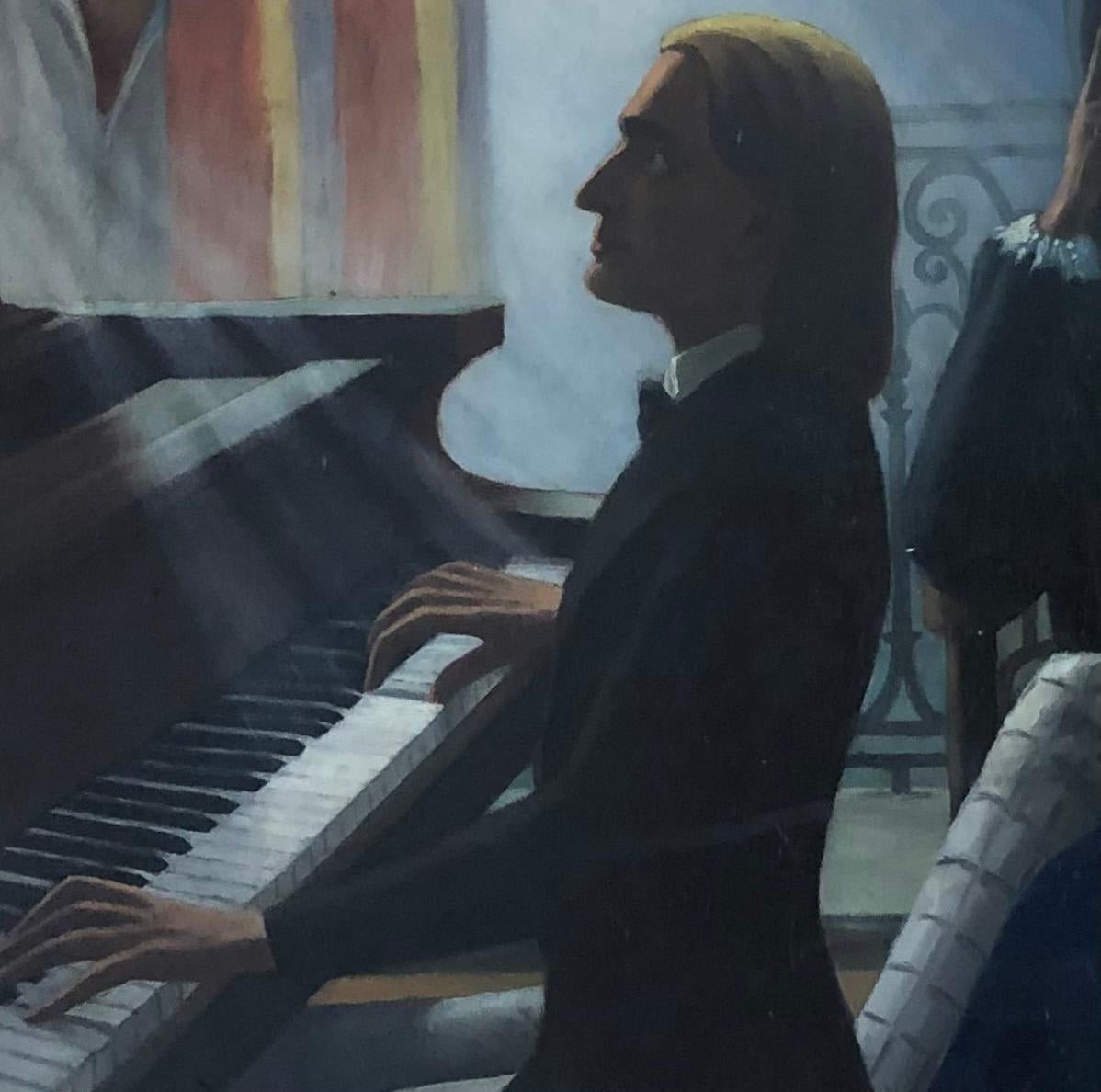Allegorie auf Liszt während seines Aufenthalts in Genf im Angebot 2