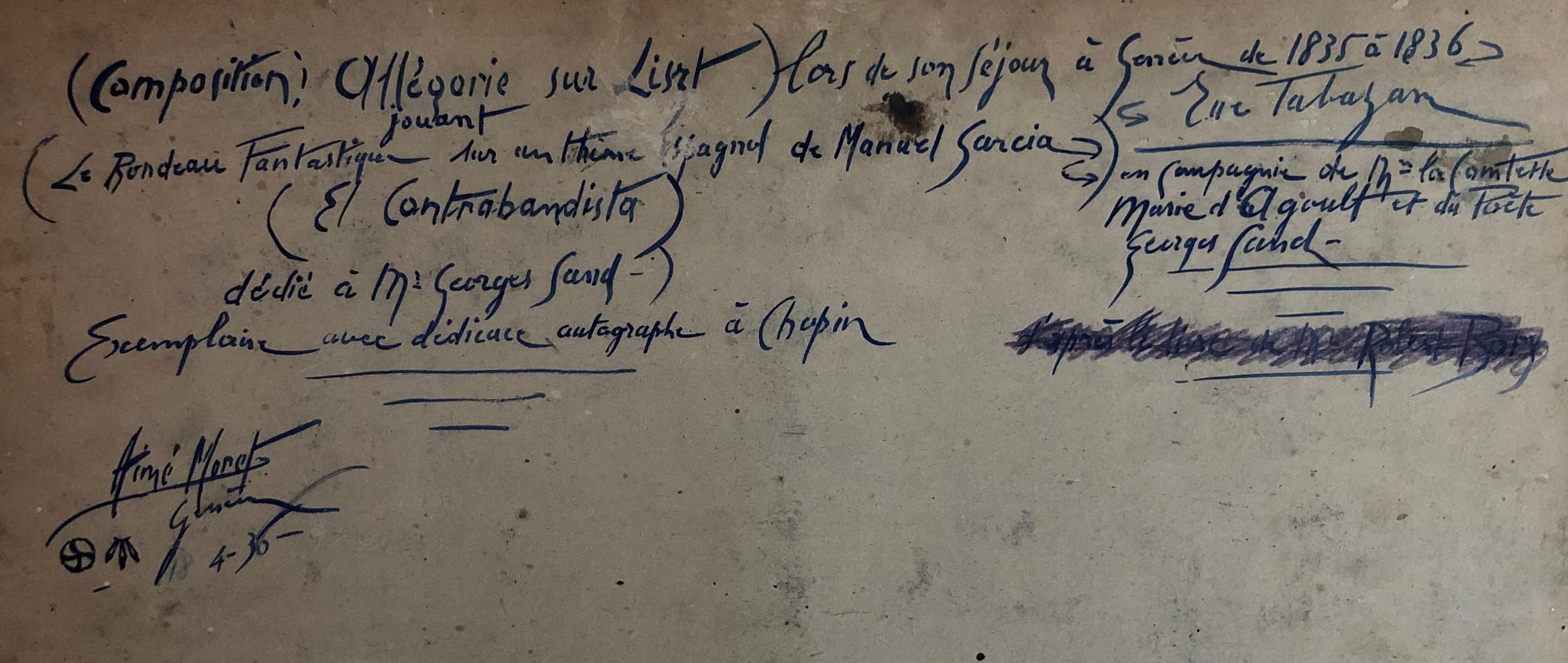 Allegoria su Liszt durante il suo soggiorno a Ginevra in vendita 2