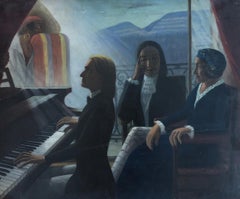 Vintage Allegory on Liszt during his stay in Geneva