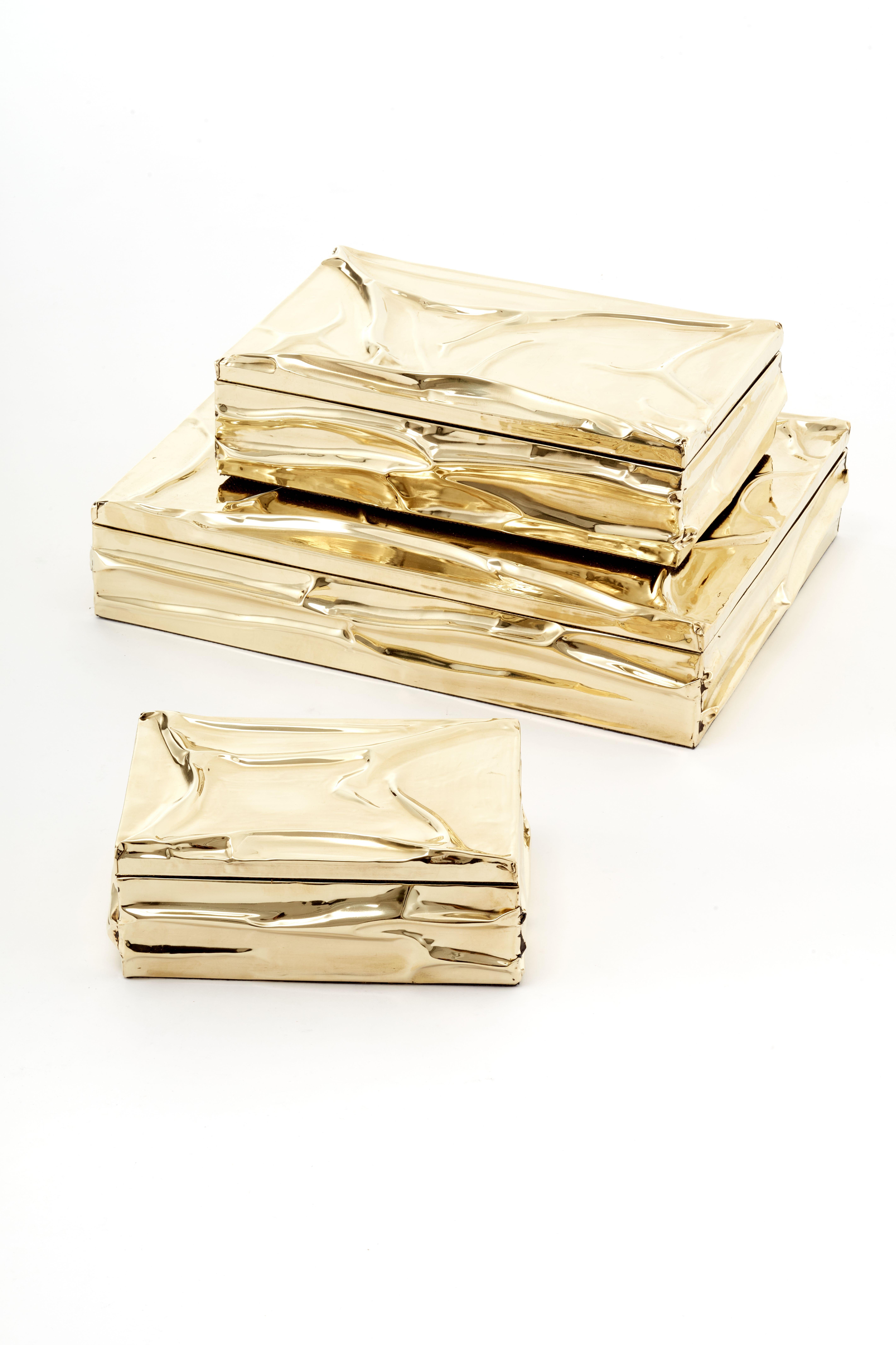 Argentine Aimara Medium Brass Box For Sale