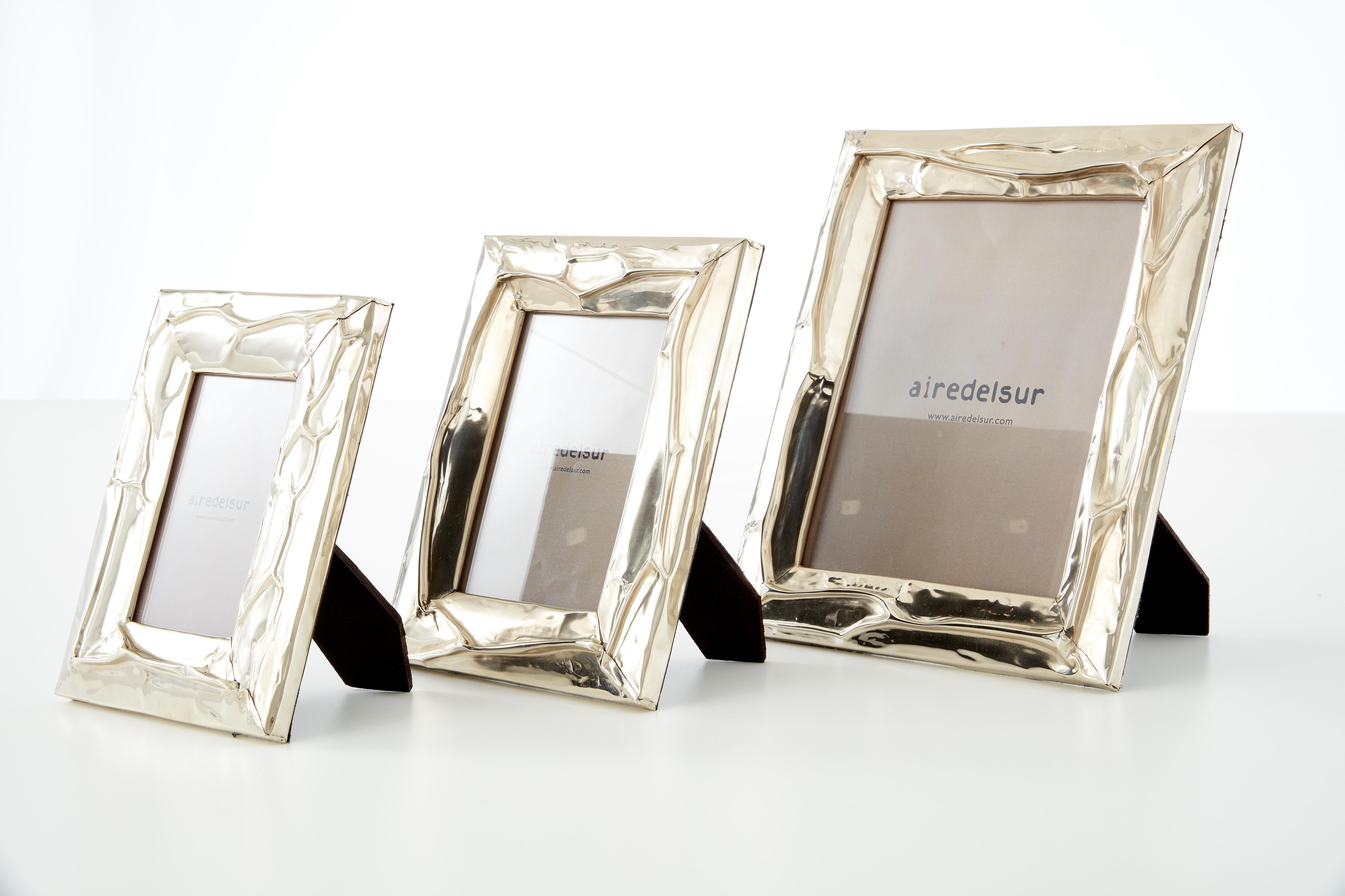 Hand-Crafted AIMARA Small Alpaca Silver Photoframe For Sale