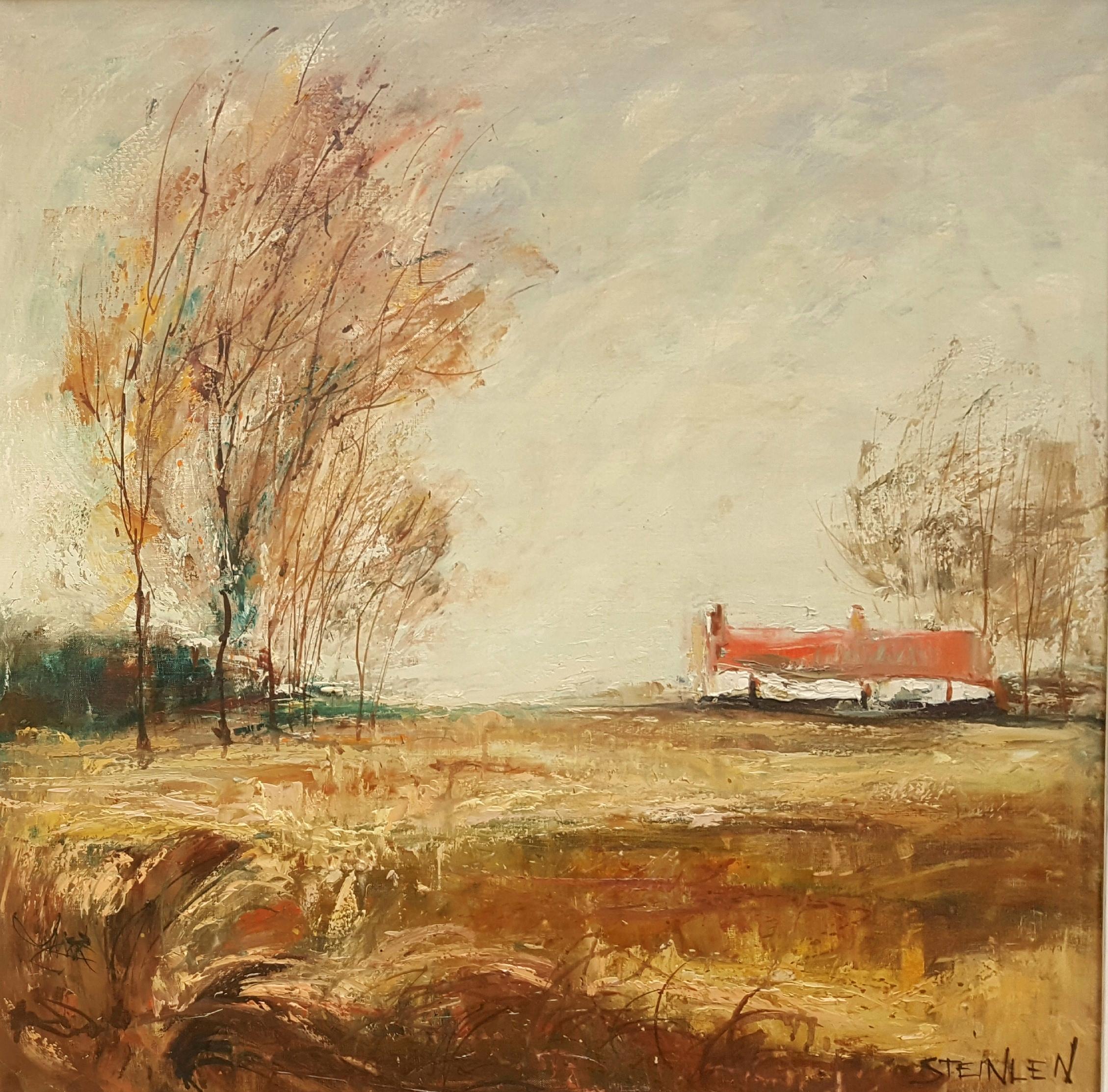 Aimé Daniel Steinlen Landscape Painting - Flandre
