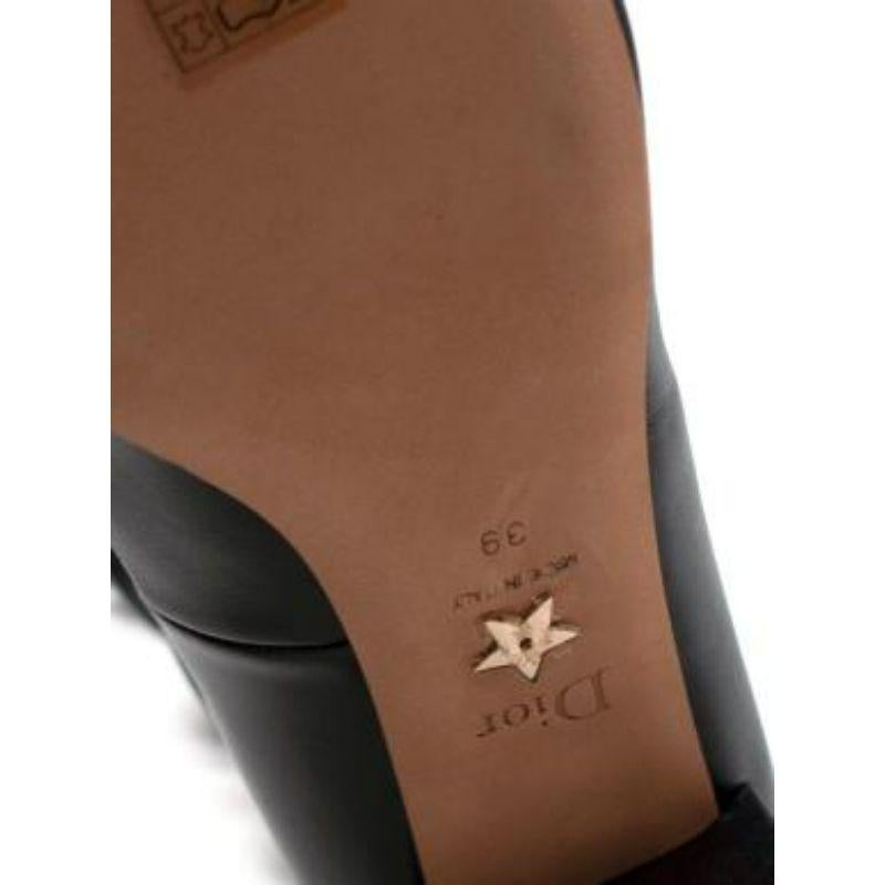 Aime Dior Black Leather Buckle Boots For Sale 6