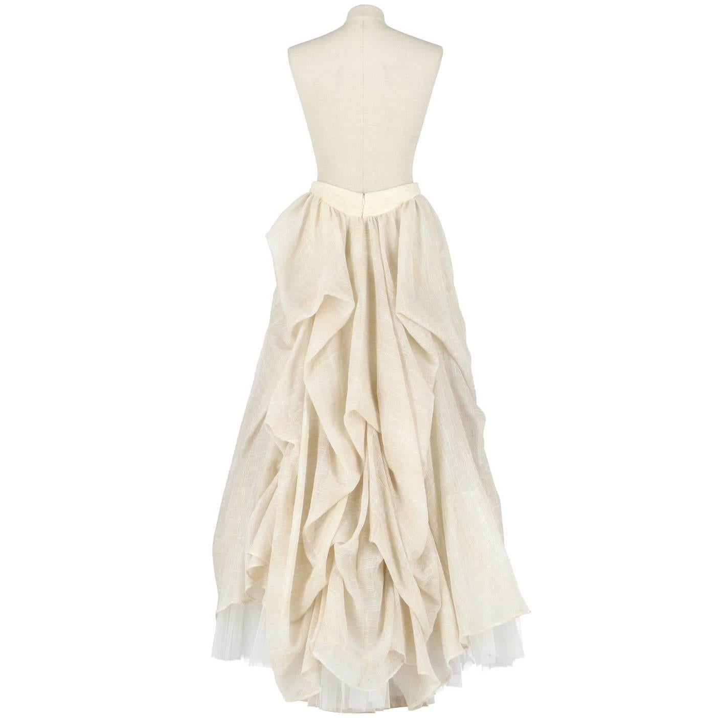 Aimée Ivory White Vintage Two-piece Wedding Dress, 2000s 3