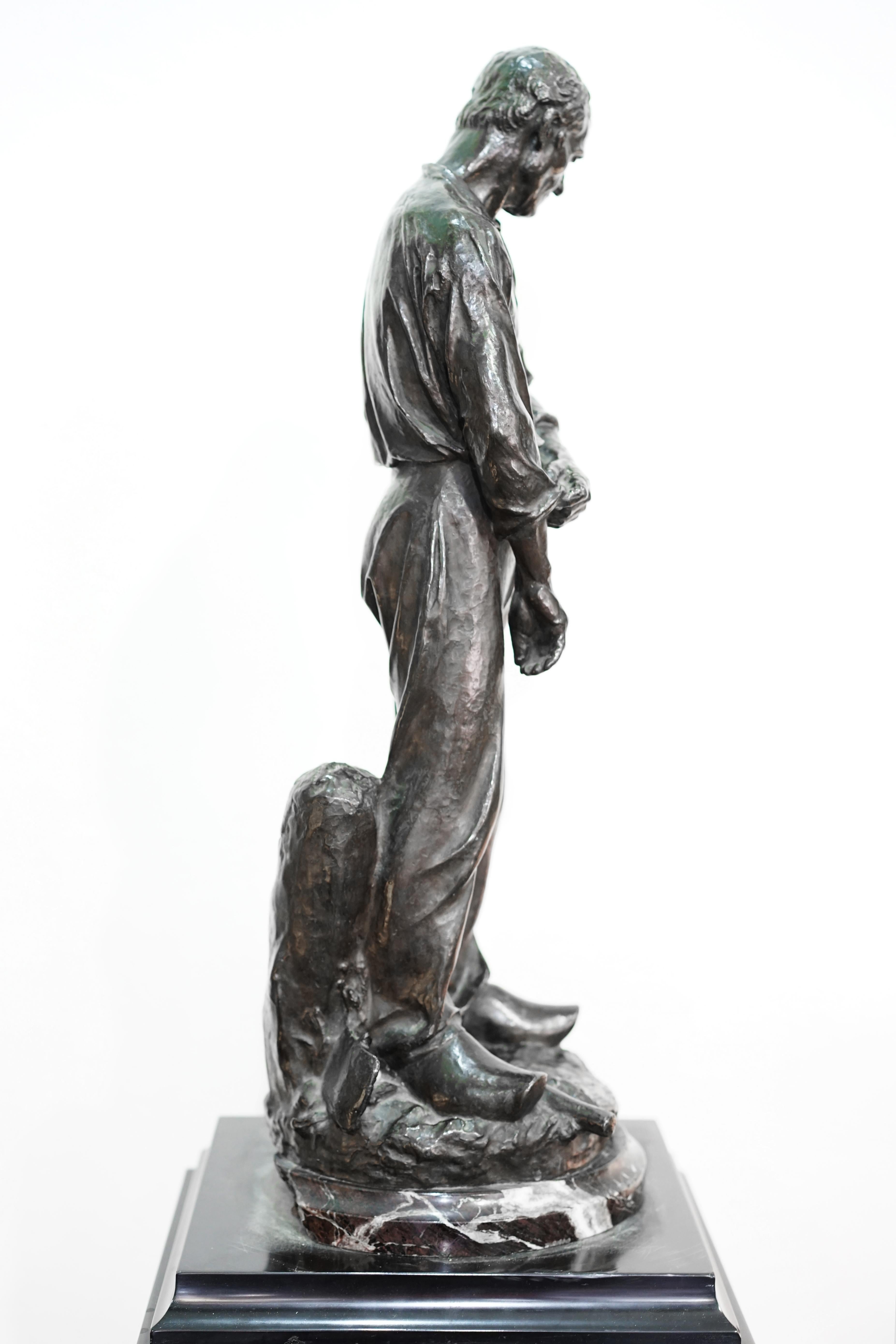 Metalwork Aime Jules Dalou bronze sculpture For Sale