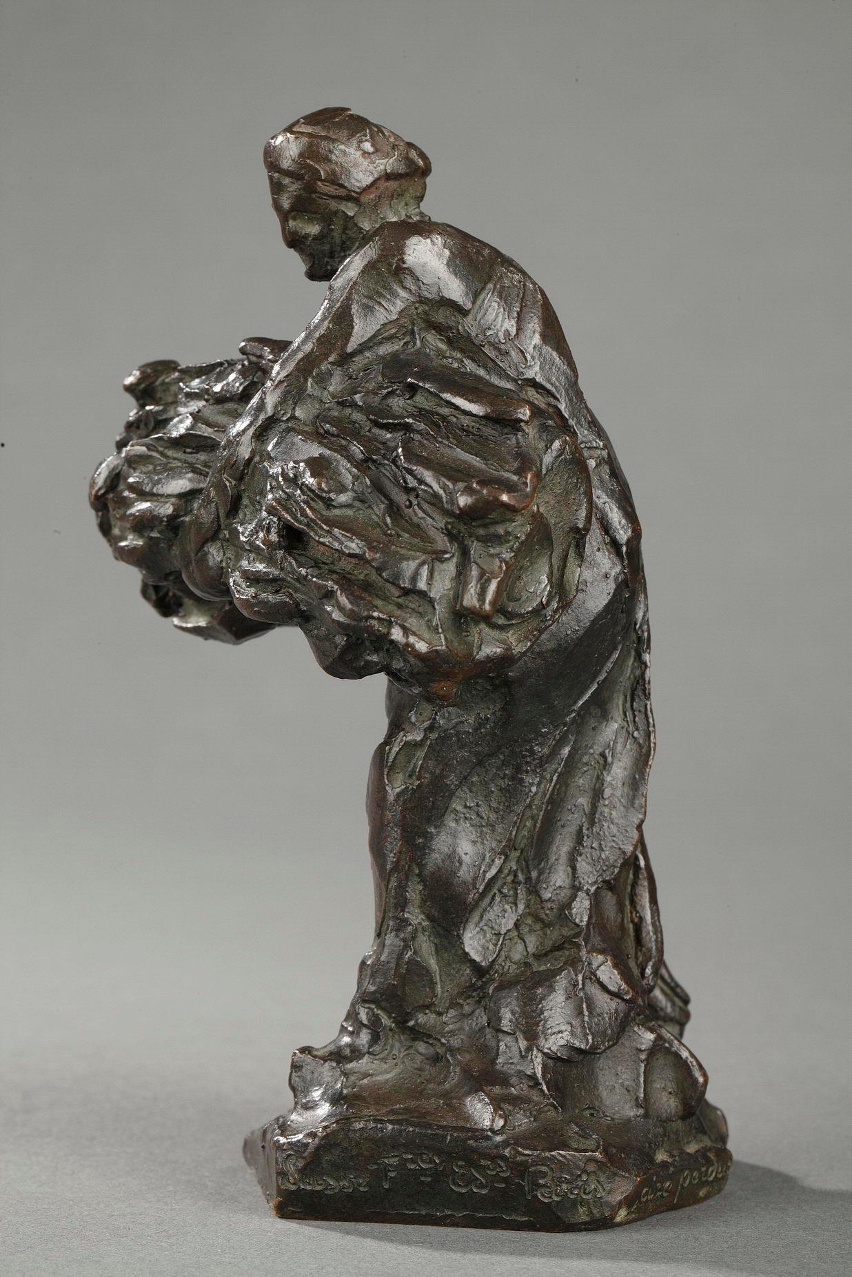 Träger von Weizengarben (Gold), Figurative Sculpture, von Aimé-Jules Dalou