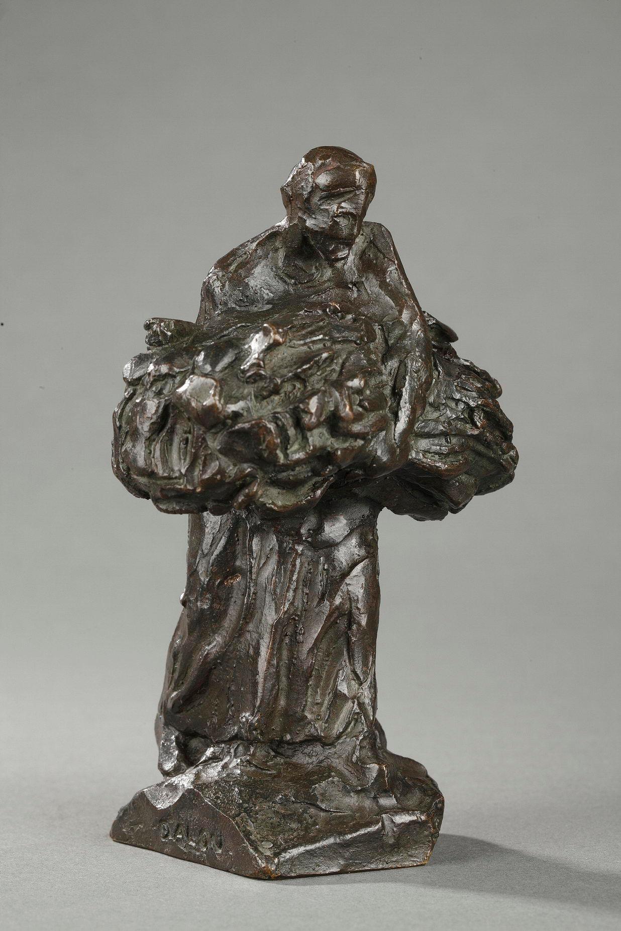 Aimé-Jules Dalou Figurative Sculpture – Träger von Weizengarben