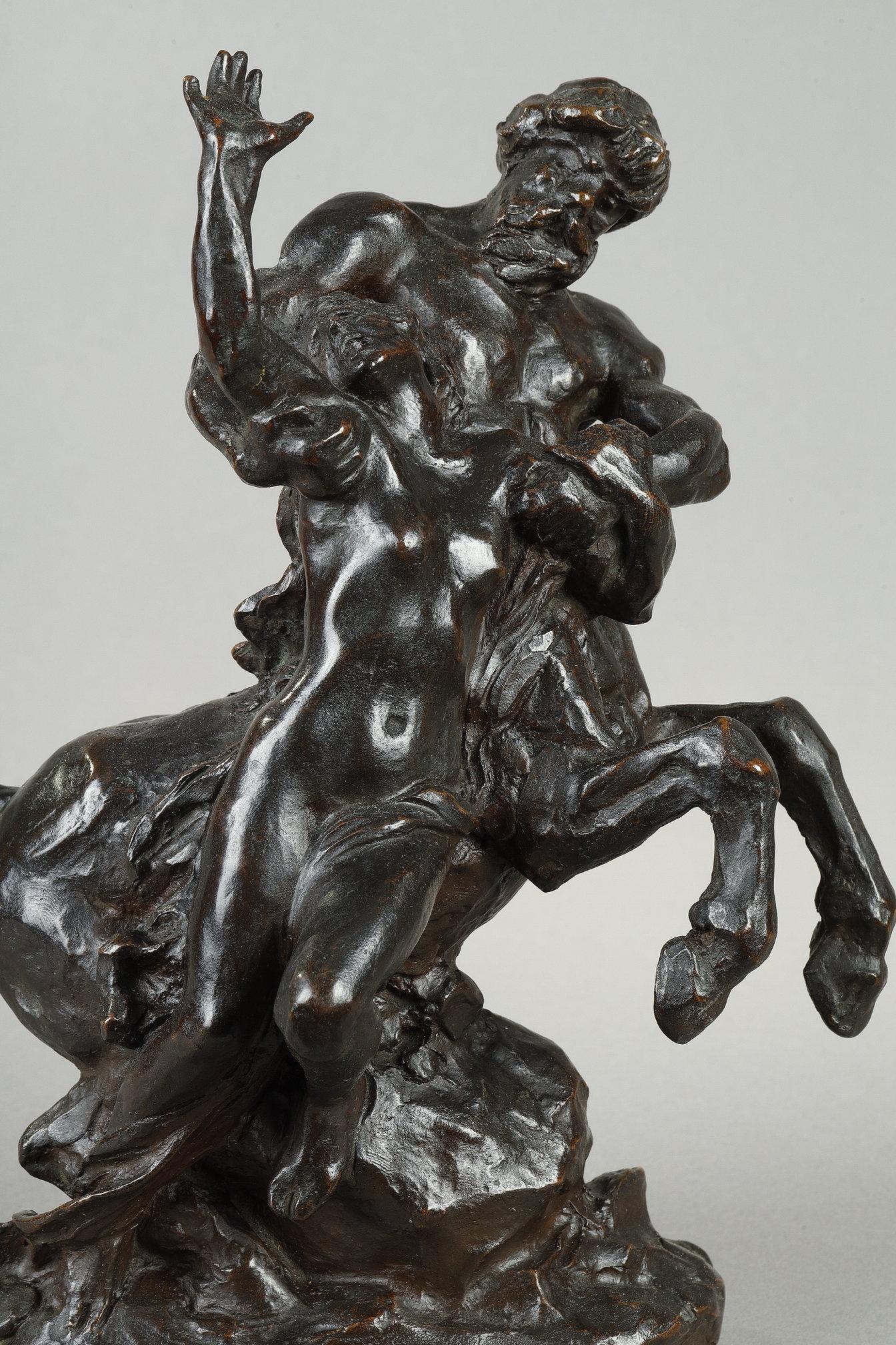 Centauro secuestrando a una mujer - Sculpture de Aimé-Jules Dalou