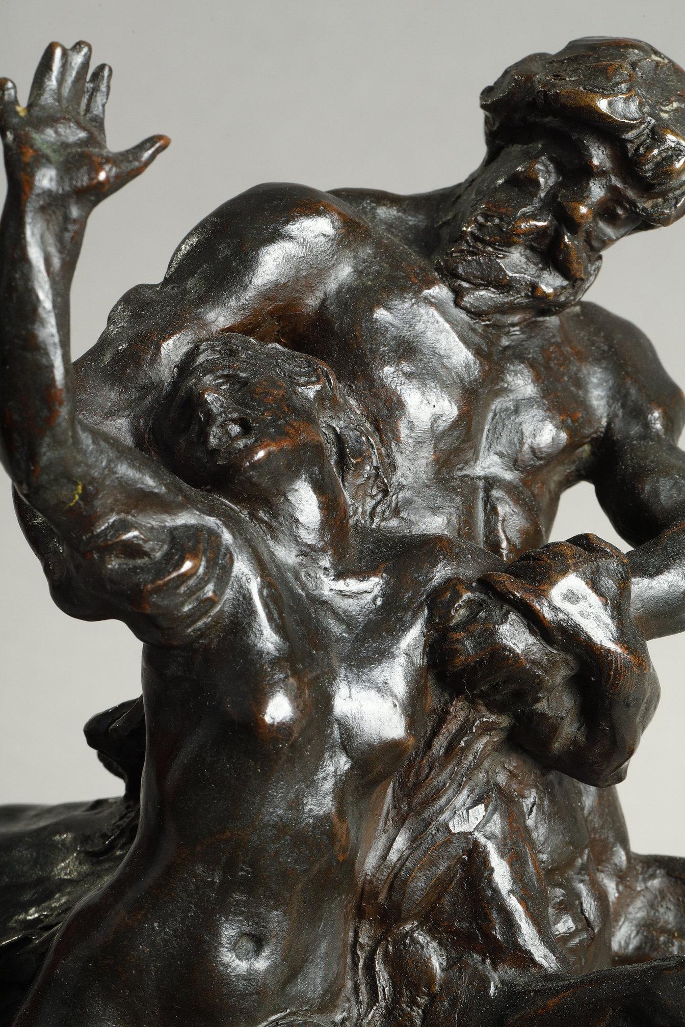 Centauro secuestrando a una mujer - Sculpture Escuela francesa de Aimé-Jules Dalou