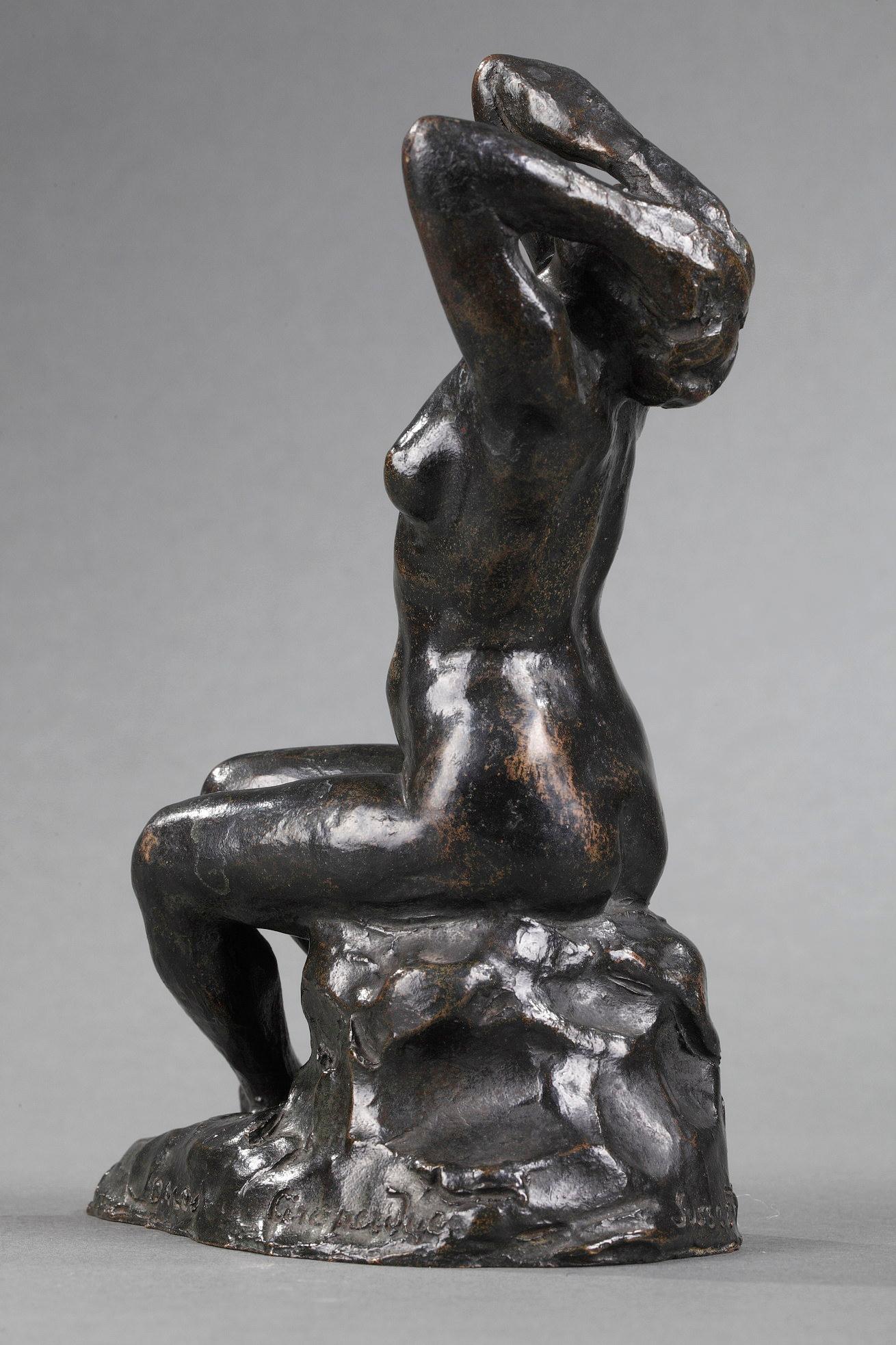 Désespéré
par Jules DALOU (1838-1902)

Sculpture en bronze à la patine brun-vert foncé nuancée
Signé sur la base 