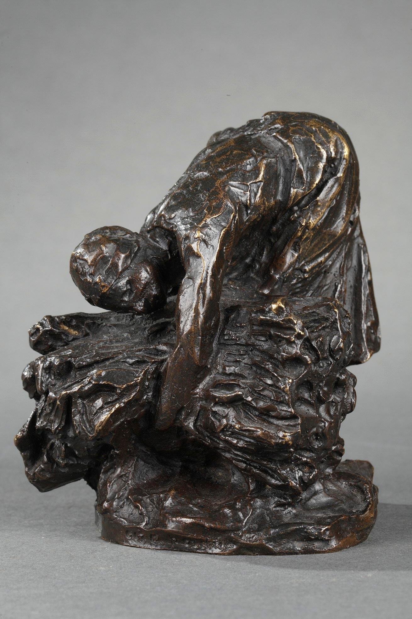 Aimé-Jules Dalou Figurative Sculpture - Hay Binder