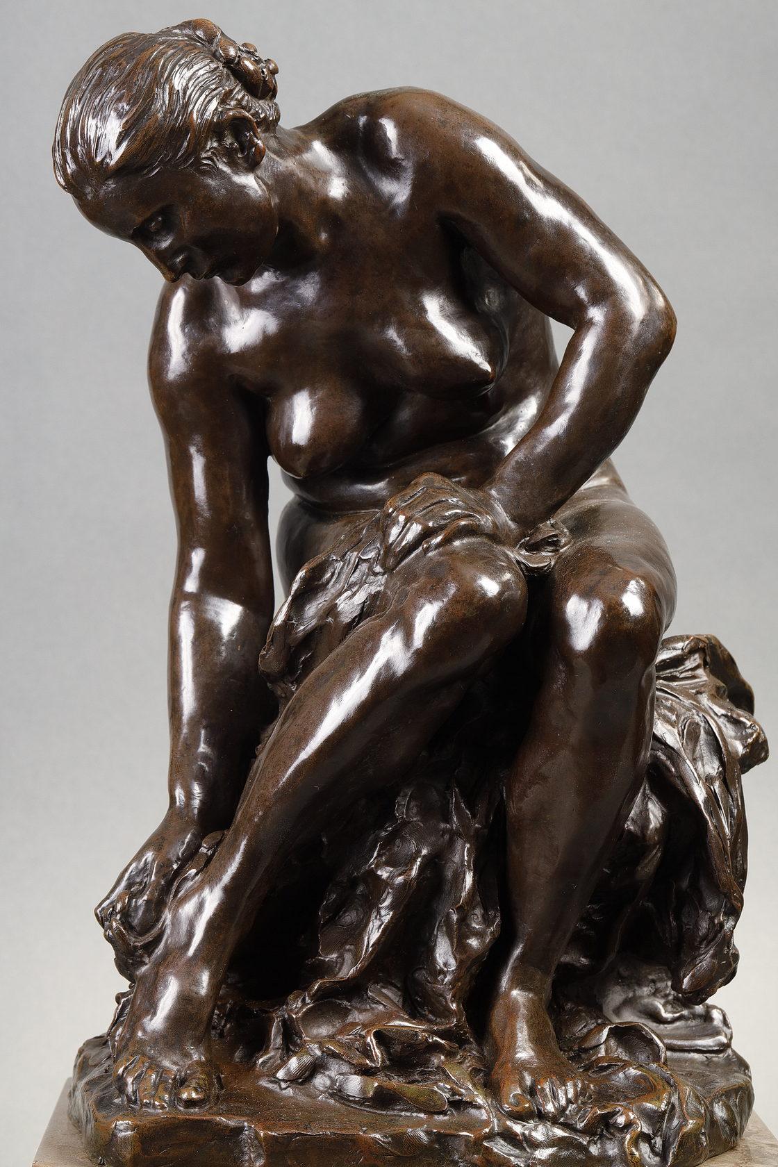 Suzanne - Sculpture by Aimé-Jules Dalou