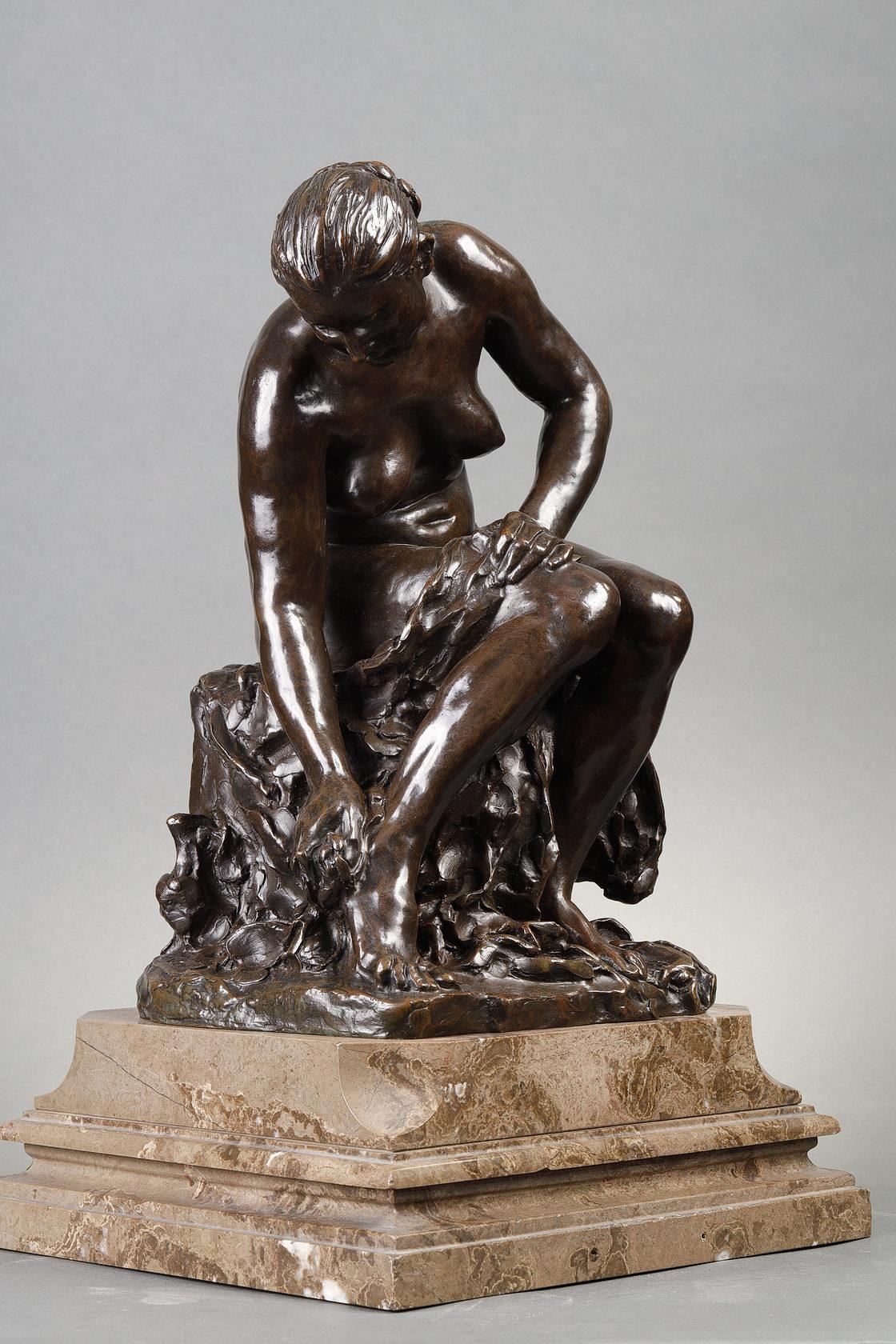 Suzanne - French School Sculpture by Aimé-Jules Dalou