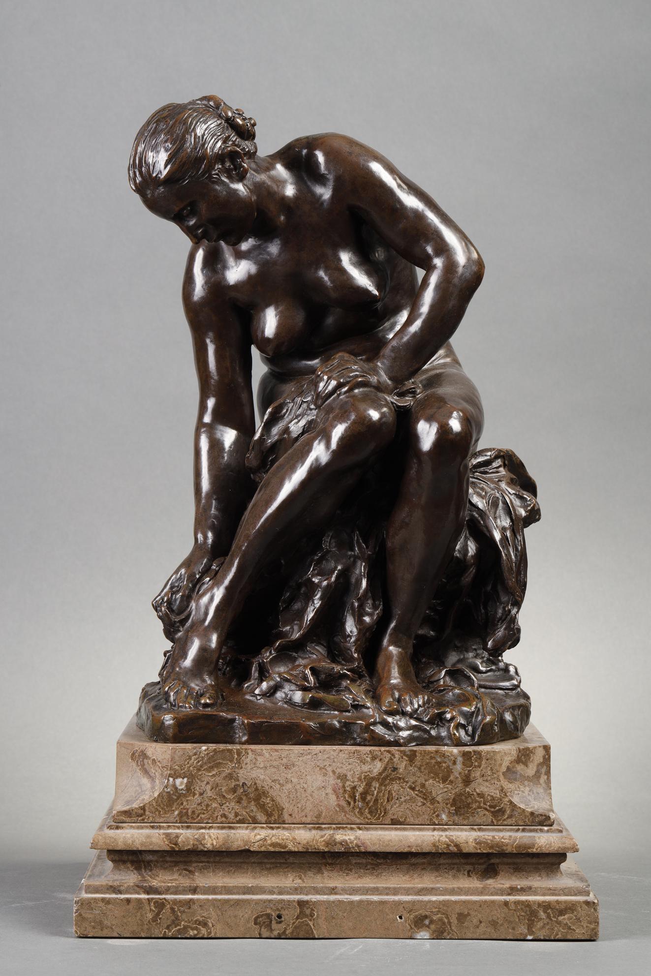 Aimé-Jules Dalou Figurative Sculpture - Suzanne
