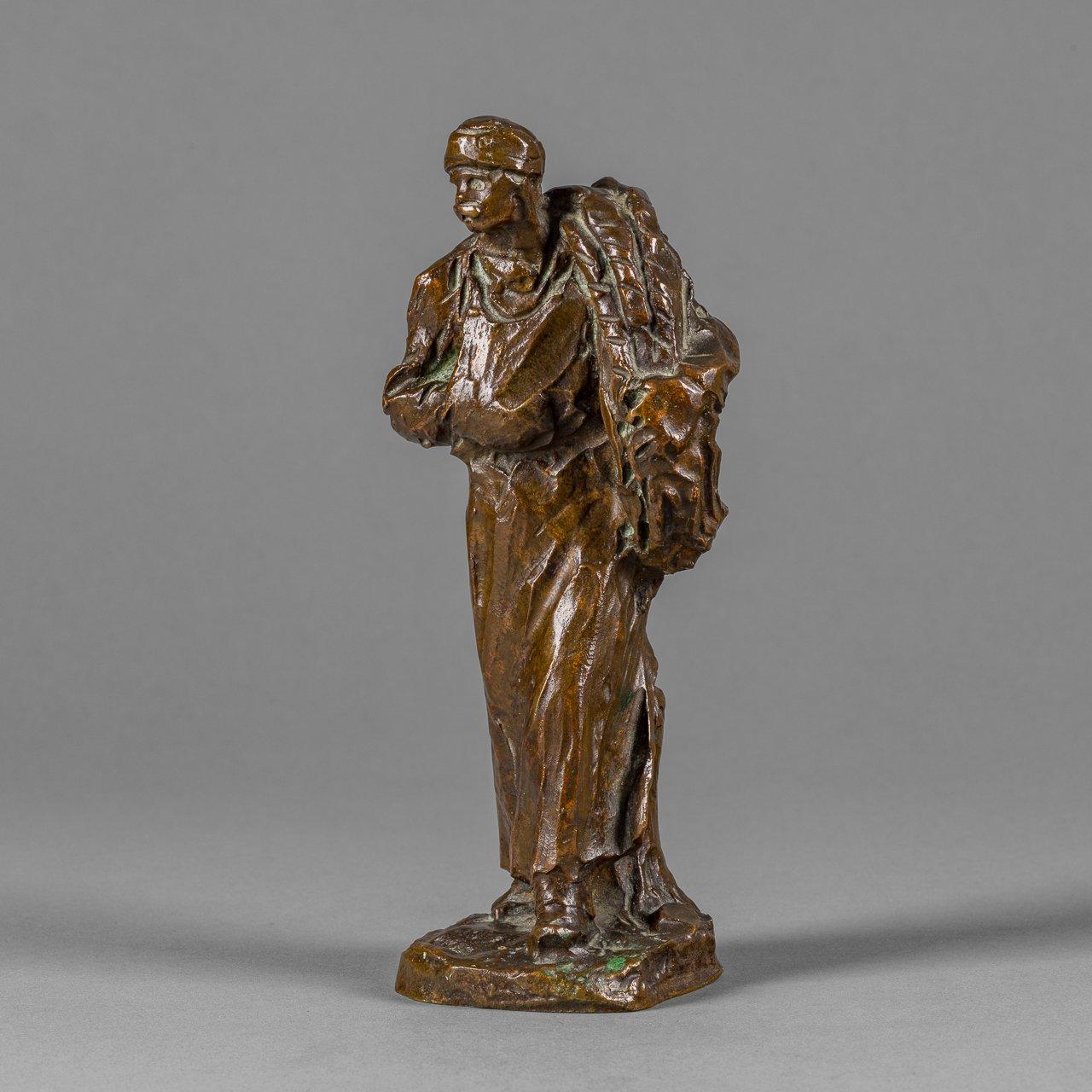 Aimé-Jules Dalou Figurative Sculpture – The Barrel Maker