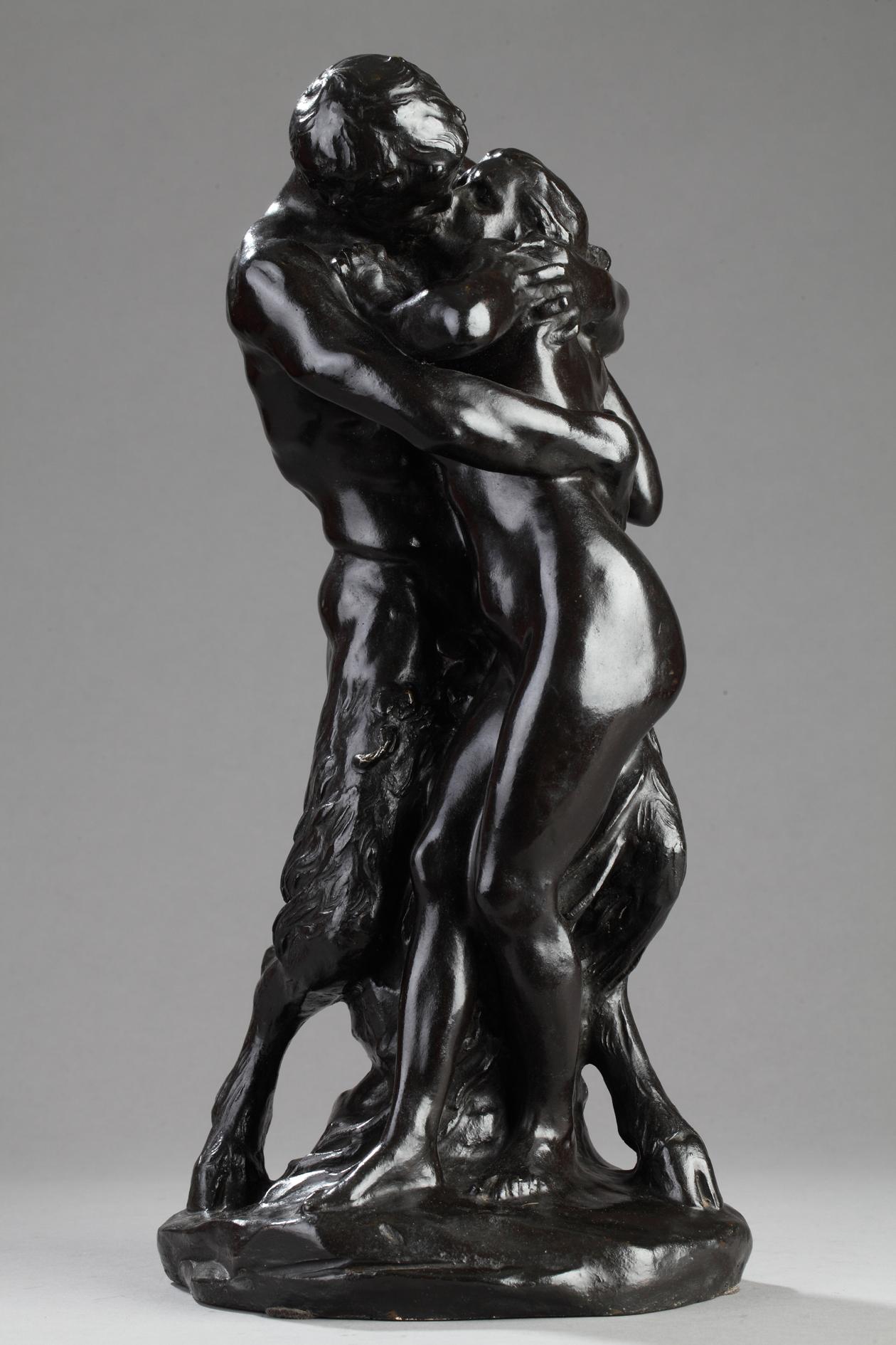 Aimé-Jules Dalou Nude Sculpture - The Kiss