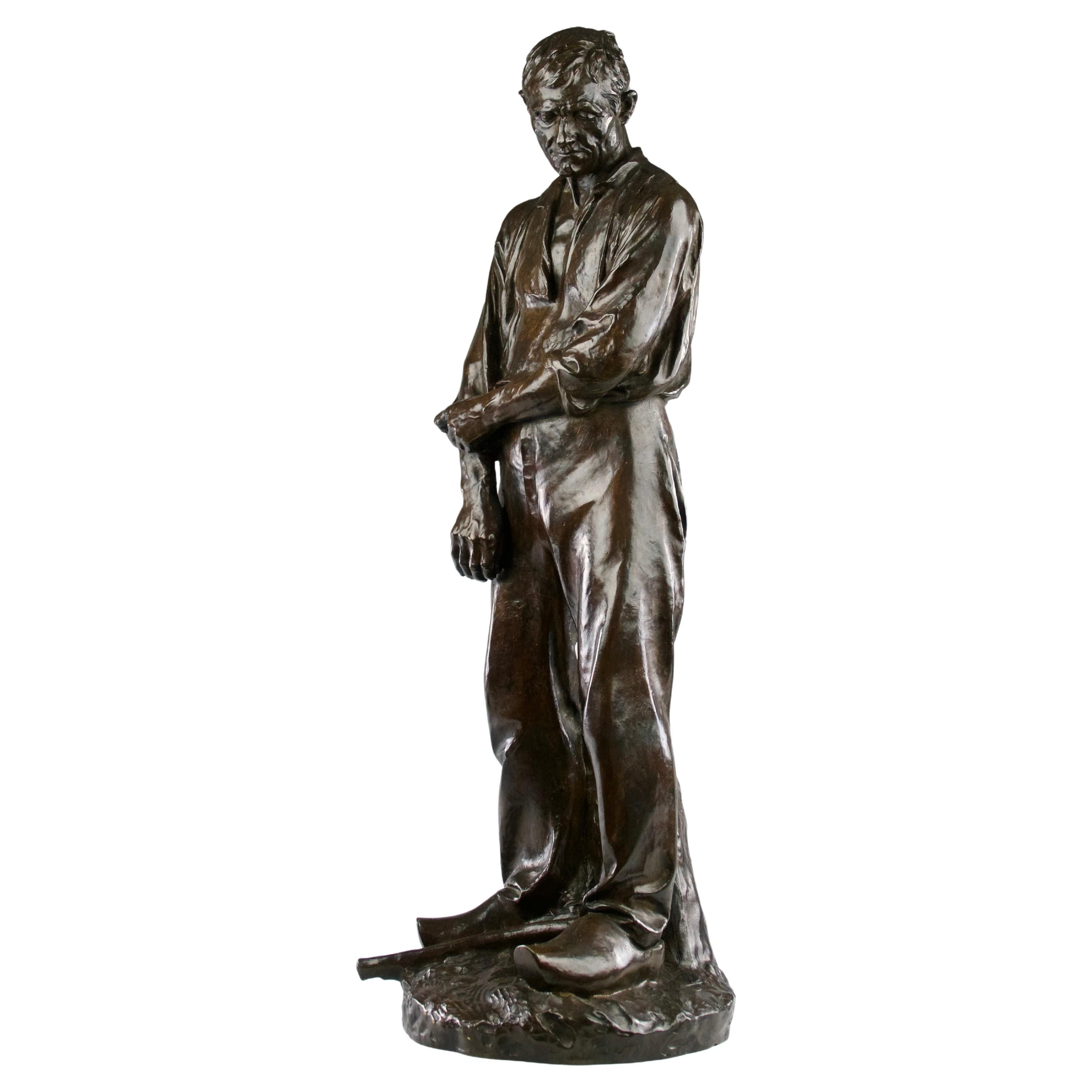 Aimé-Jules Dalou / Susse Frères Foundry, "the Large Lumberjack-Farmer"  Sculpture For Sale at 1stDibs