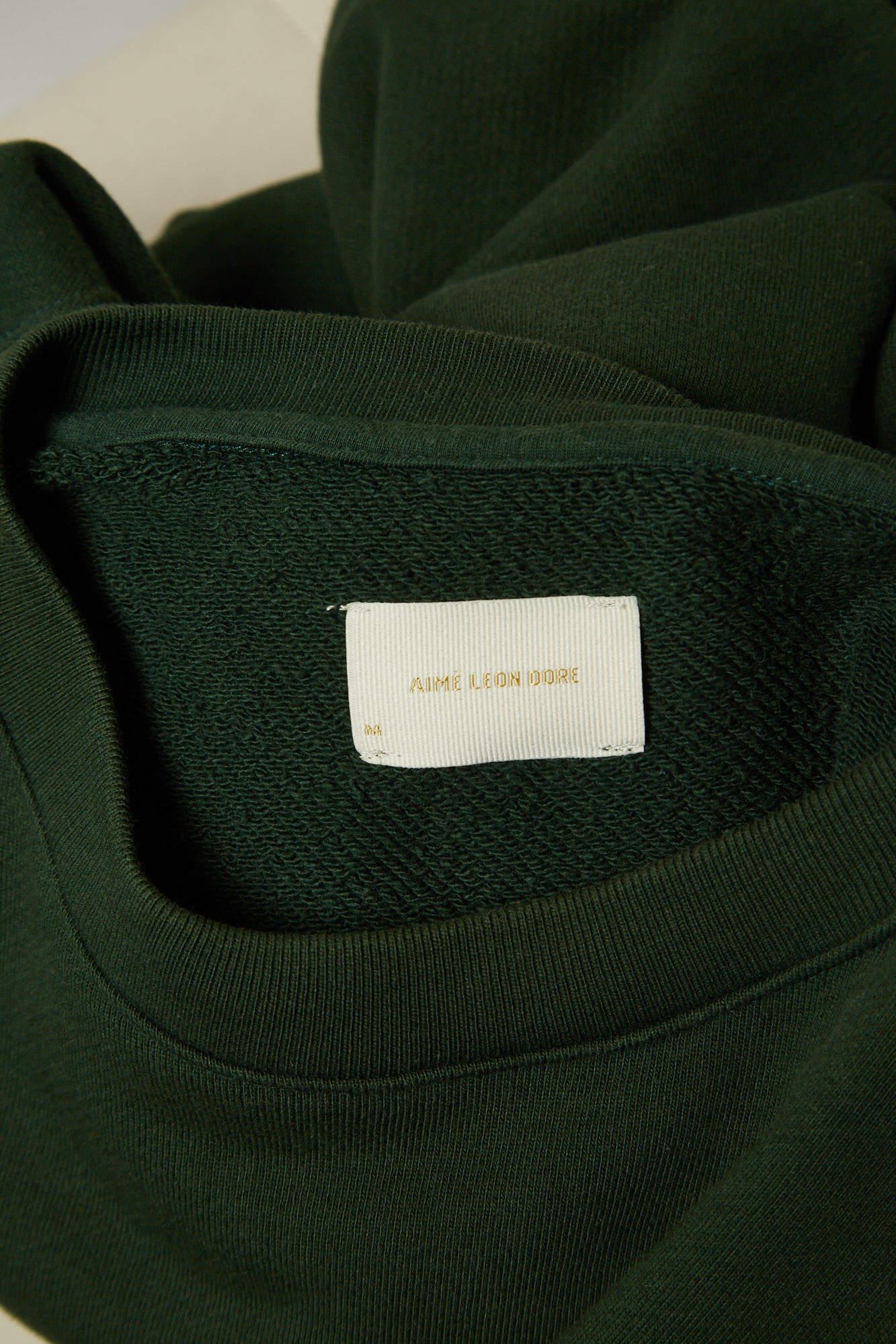 Aime Leon Dore - Sweat-shirt en tricot de coton imprimé vert M Bon état - En vente à Dubai, Al Qouz 2