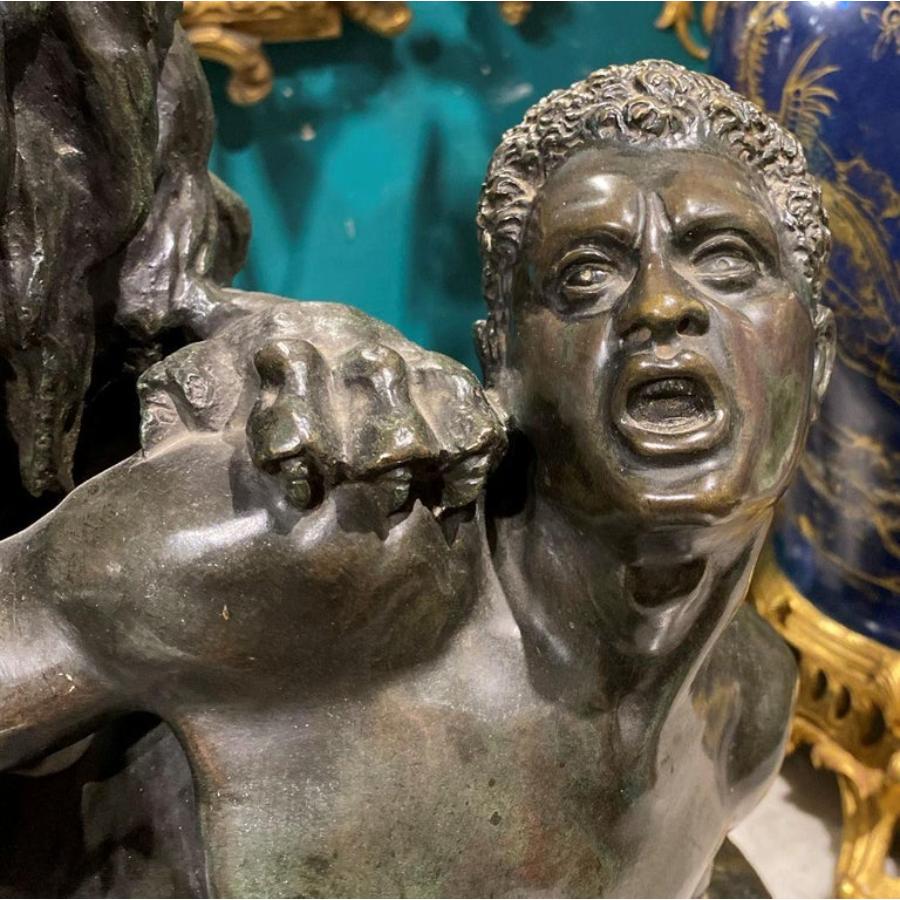 ' La Chasse Au Lion ', Sculpture monumentale en bronze d'après Aime Millet en vente 5